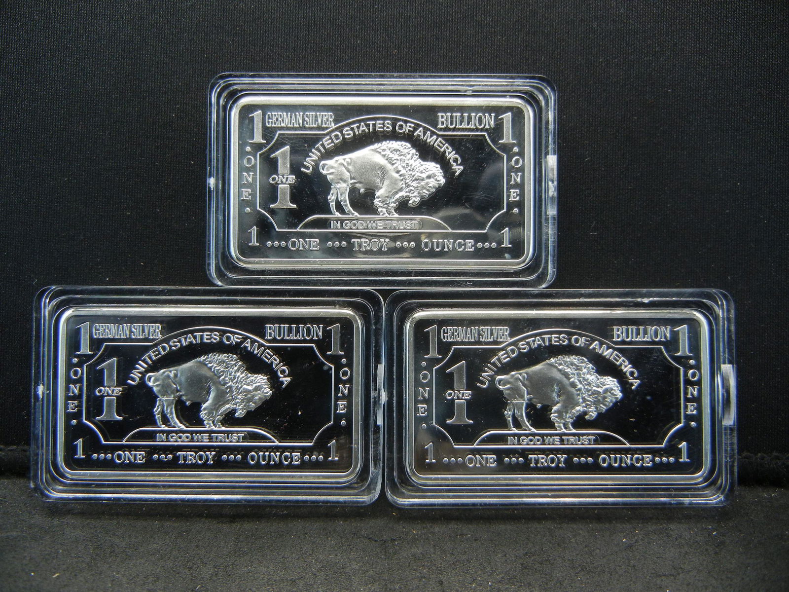 (3) CLAD One Troy Ounce German Silver Buffalo Collector (1 of 2)
