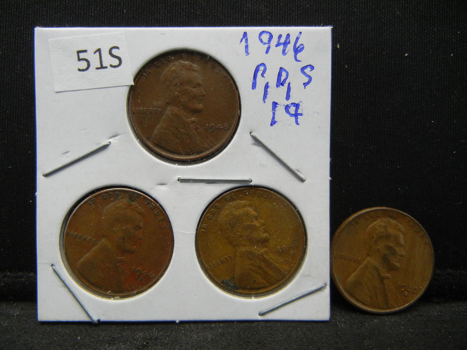 1946 PDS, 1935 D Lincoln Wheat Cents, (1 of 5)