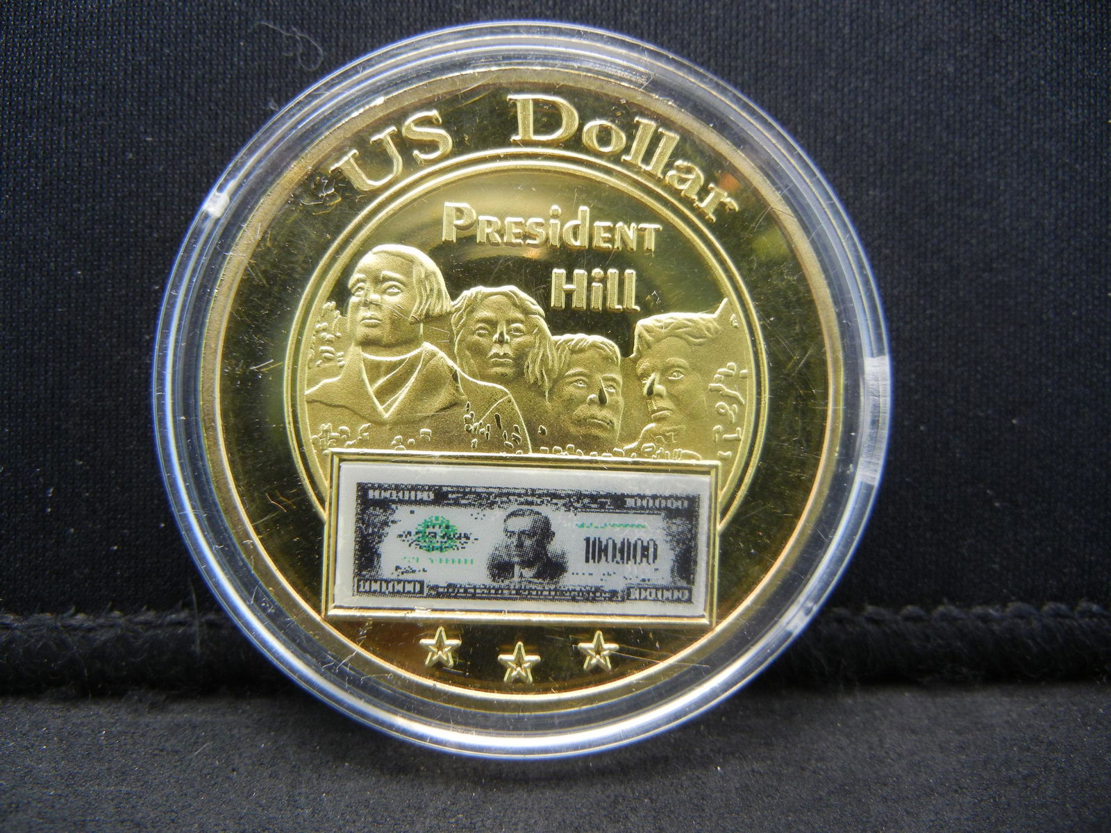 (MOUNT RUSHMORE with $100,000 BILL IMPRINTED), PROOF, (1 of 2)