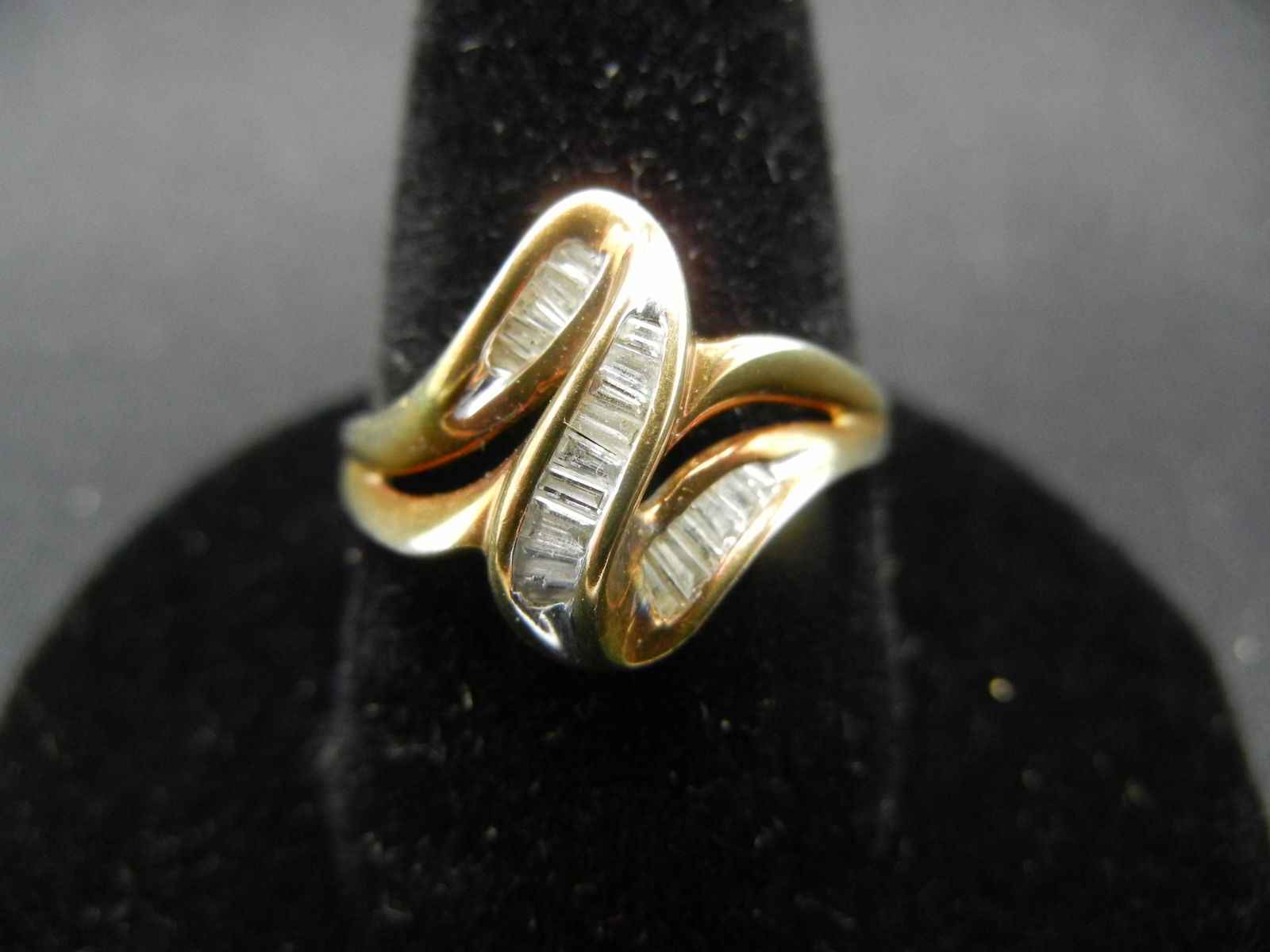 10k Yellow Gold Diamond Ring size 7.75 (1 of 4)