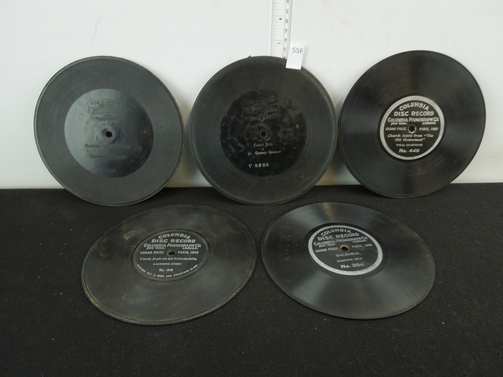 Lot of 5 Records - 7 inch one sided - Zonophone & (1 of 6)