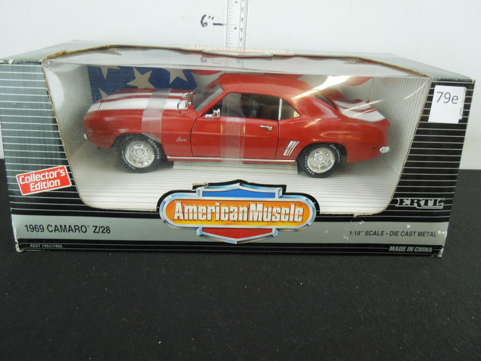 1969 Camaro Z28 Die Cast Metal Car 1:18 Scale by Ertl: 1969 Camaro Z28 Die Cast Metal Car 1:18 Scale by Ertl