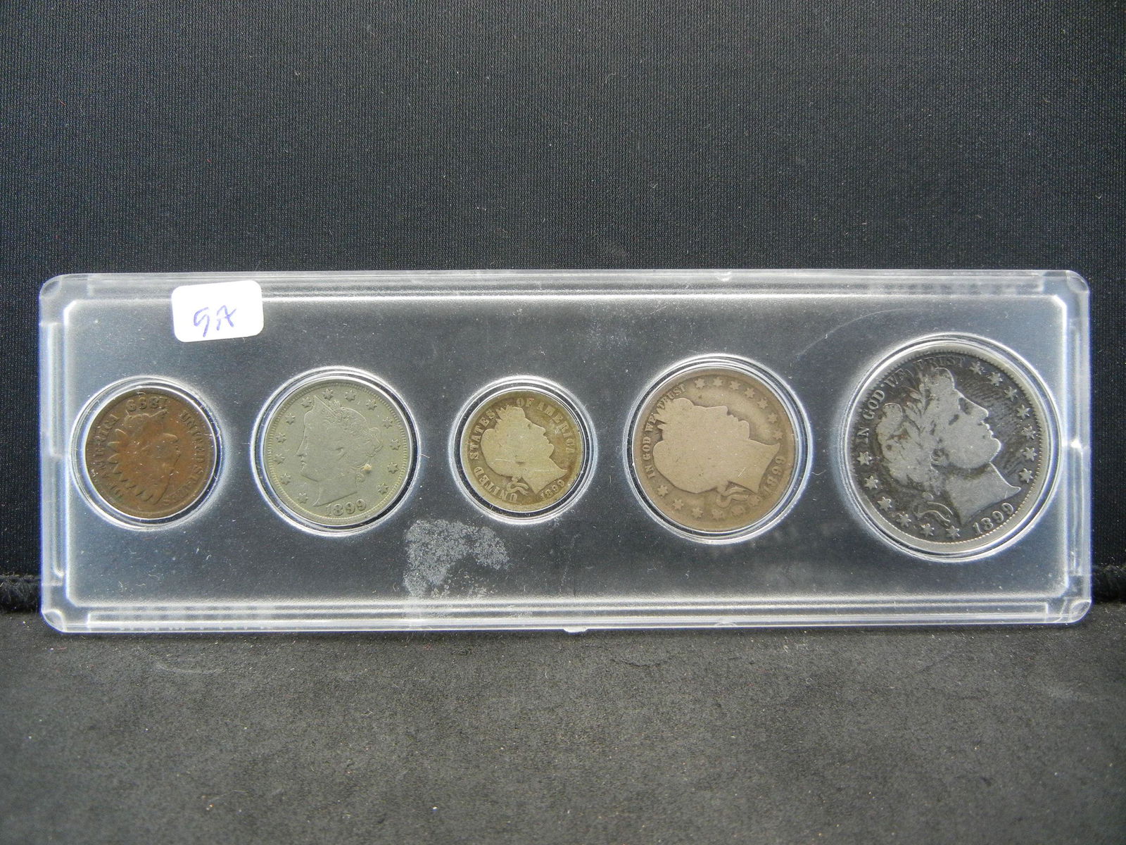 1899 Year Set.  Coins in nice shape:  Barber Half, (1 of 2)