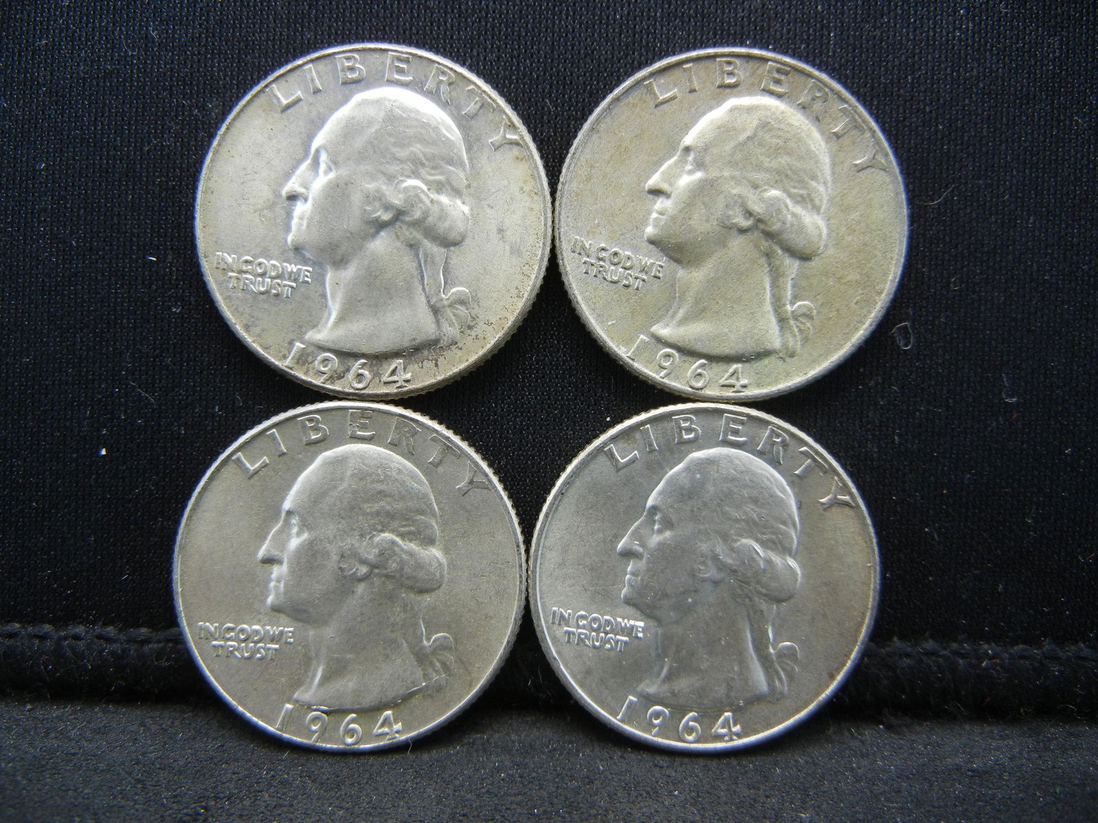 (4) 1964 D Washington Quarters (1 of 2)