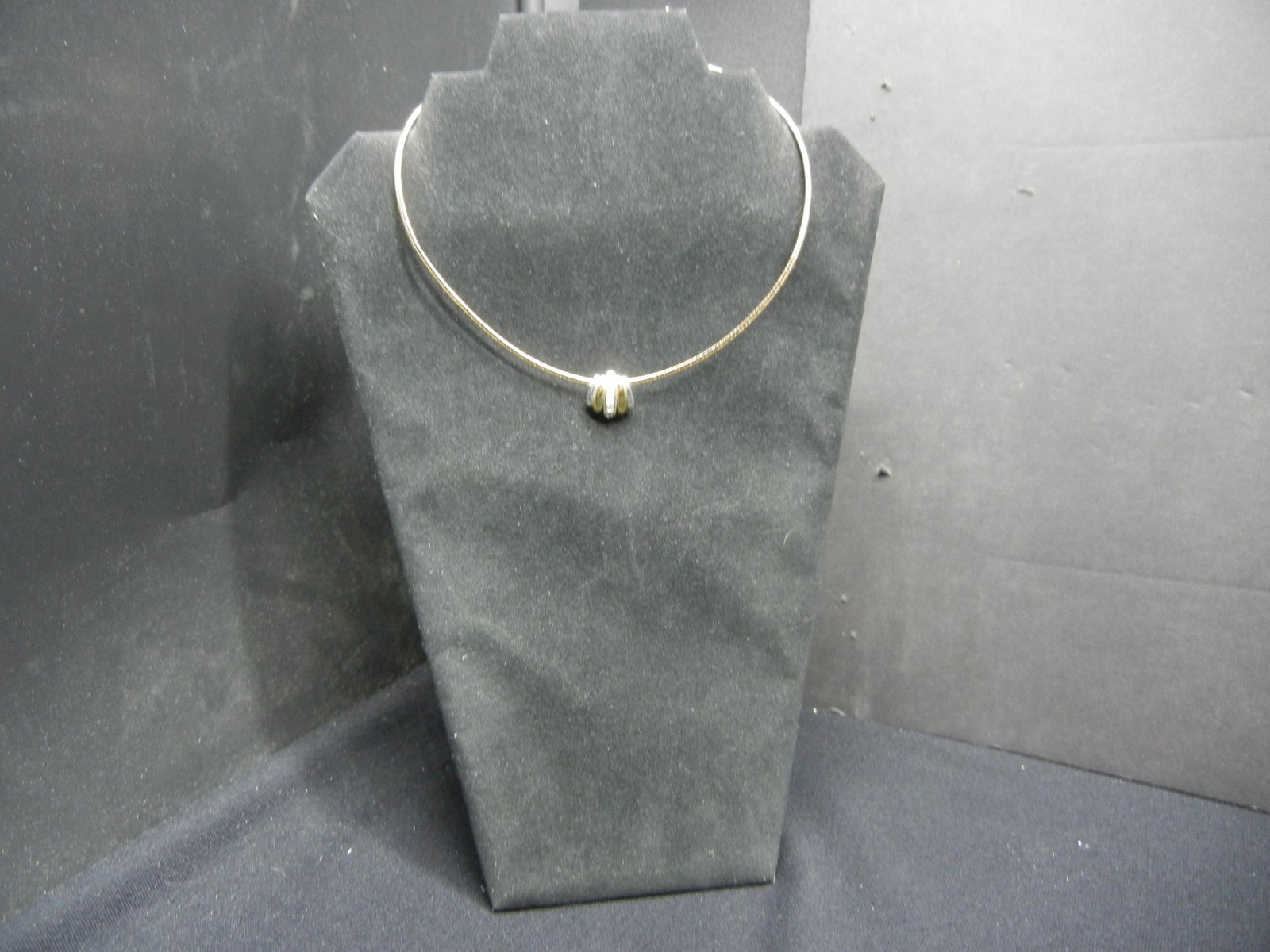 Gold over .925 Omega Necklace with .925 Slide: Gold over .925 Omega Necklace with .925 Slide