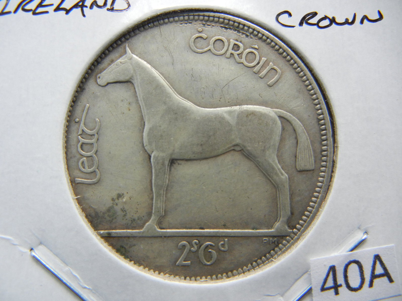 1928 Ireland Silver Half Crown. Scarce.: 1928 Ireland Silver Half Crown. Scarce.