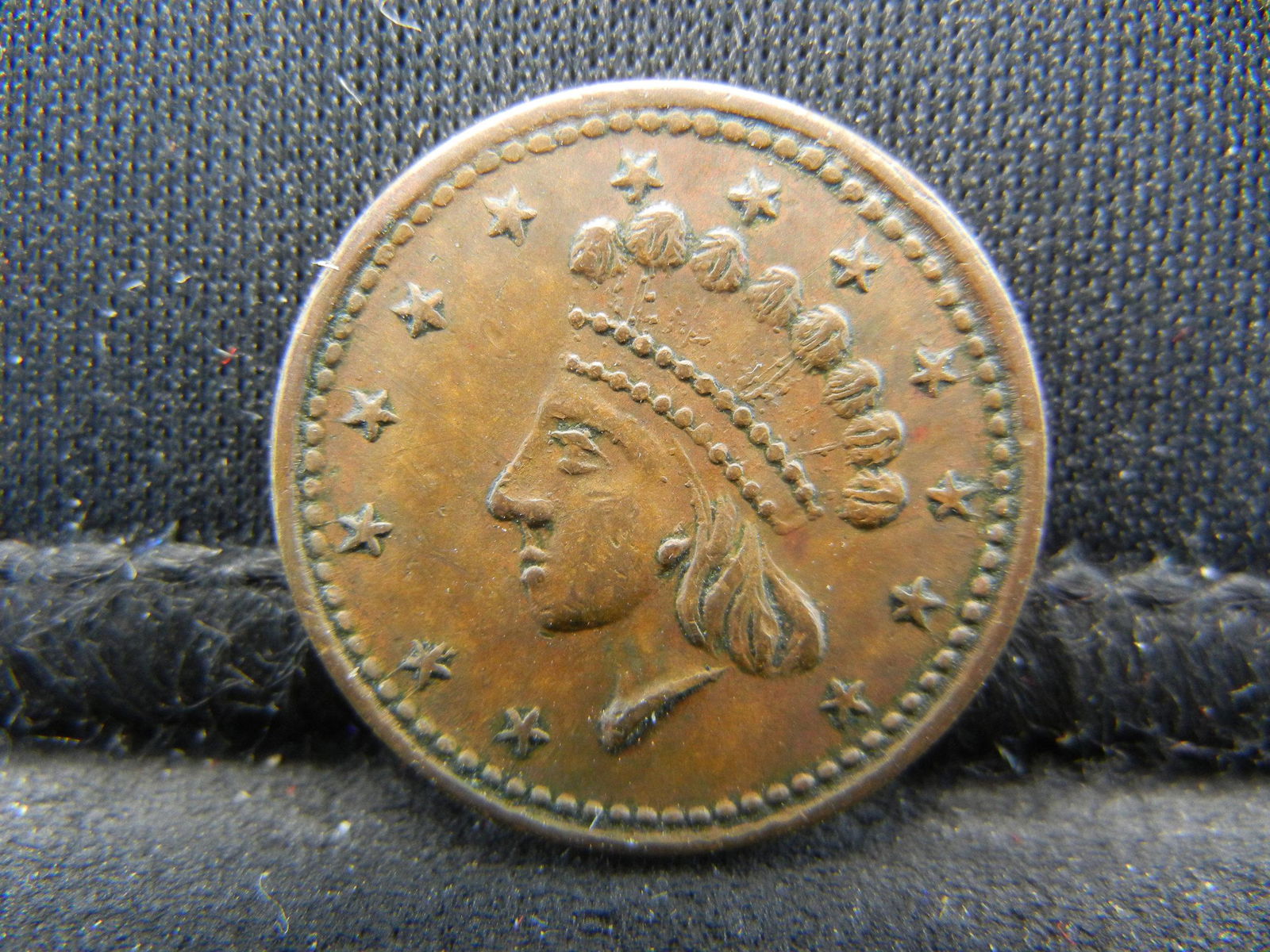 1864 Union Forever Civil War Token. Extra Fine (1 of 2)