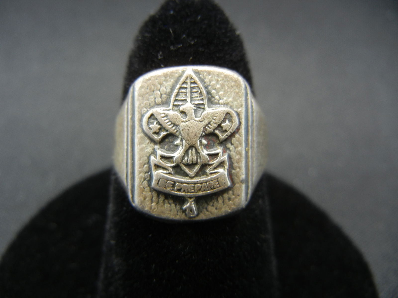 1930-1960 Sterling Silver Boy Scout Ring. Size 5 1/2 (1 of 5)