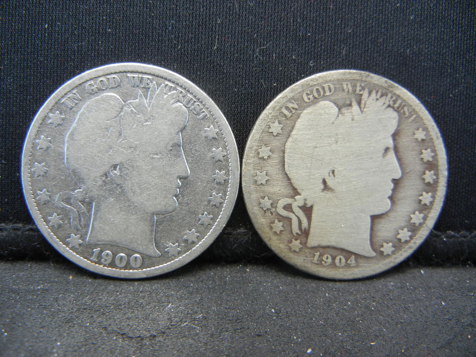 2 Barber Half Dollars, 1900, 04 (1 of 2)