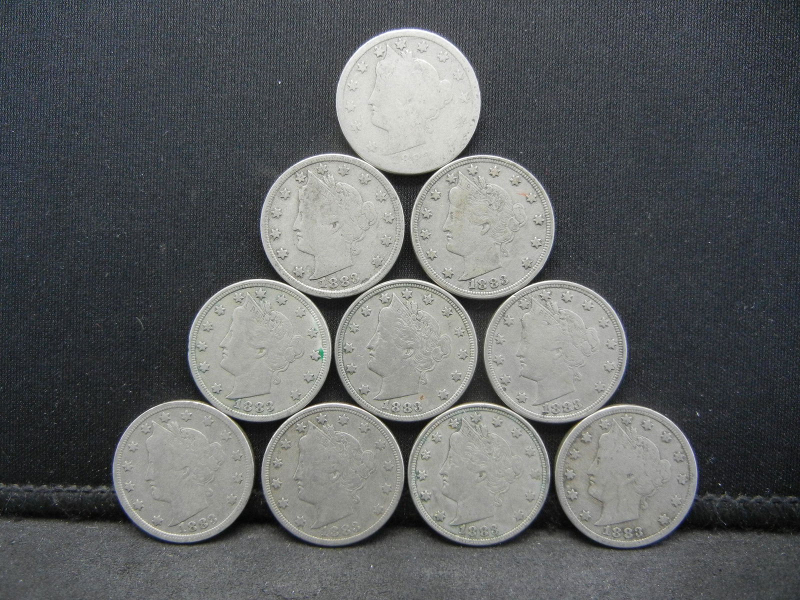 (10) 1883 V Nickels "No Cents" (1 of 2)