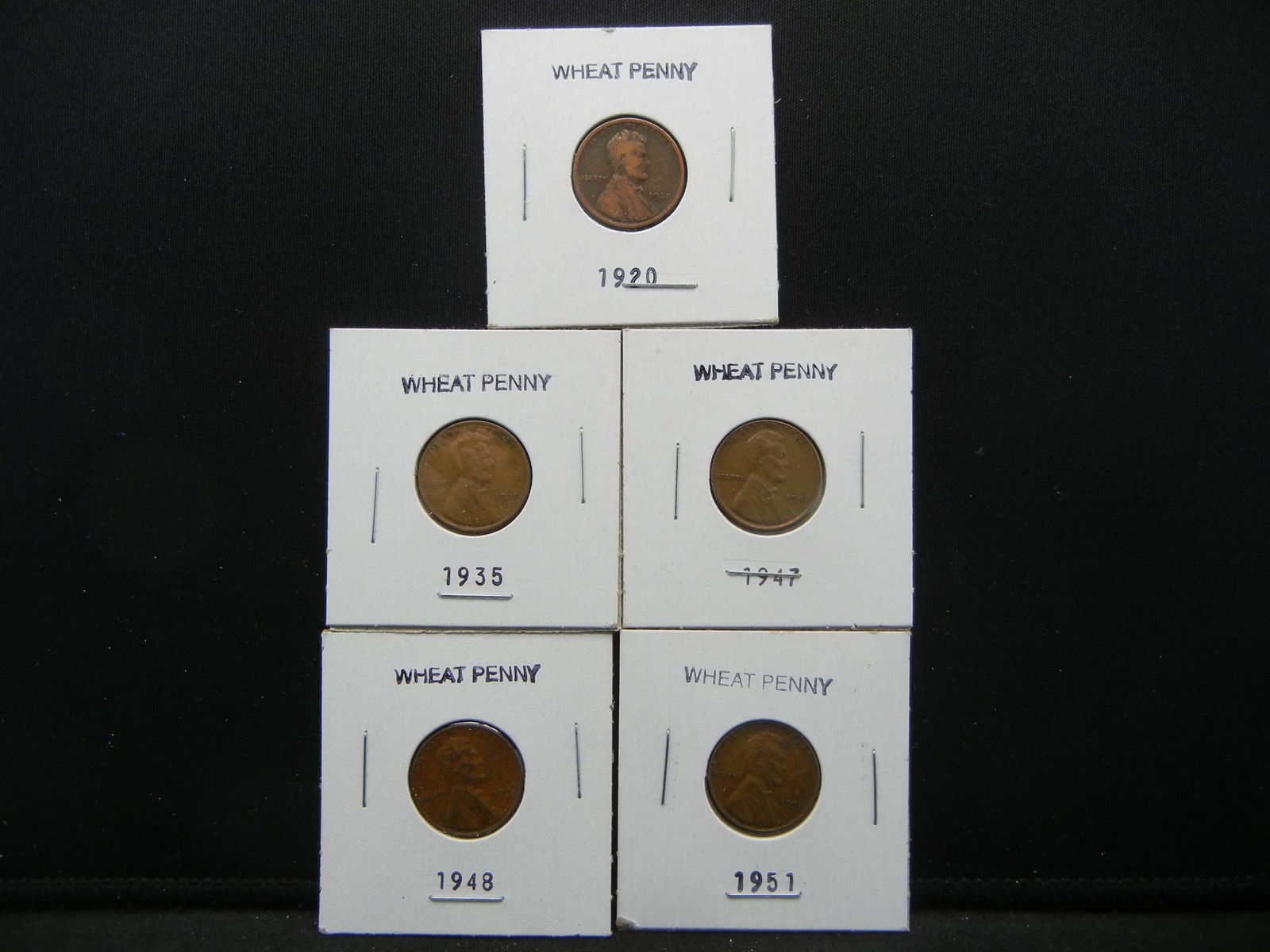 (5) Lincoln Wheat Cents, Mixed Dates (1 of 7)