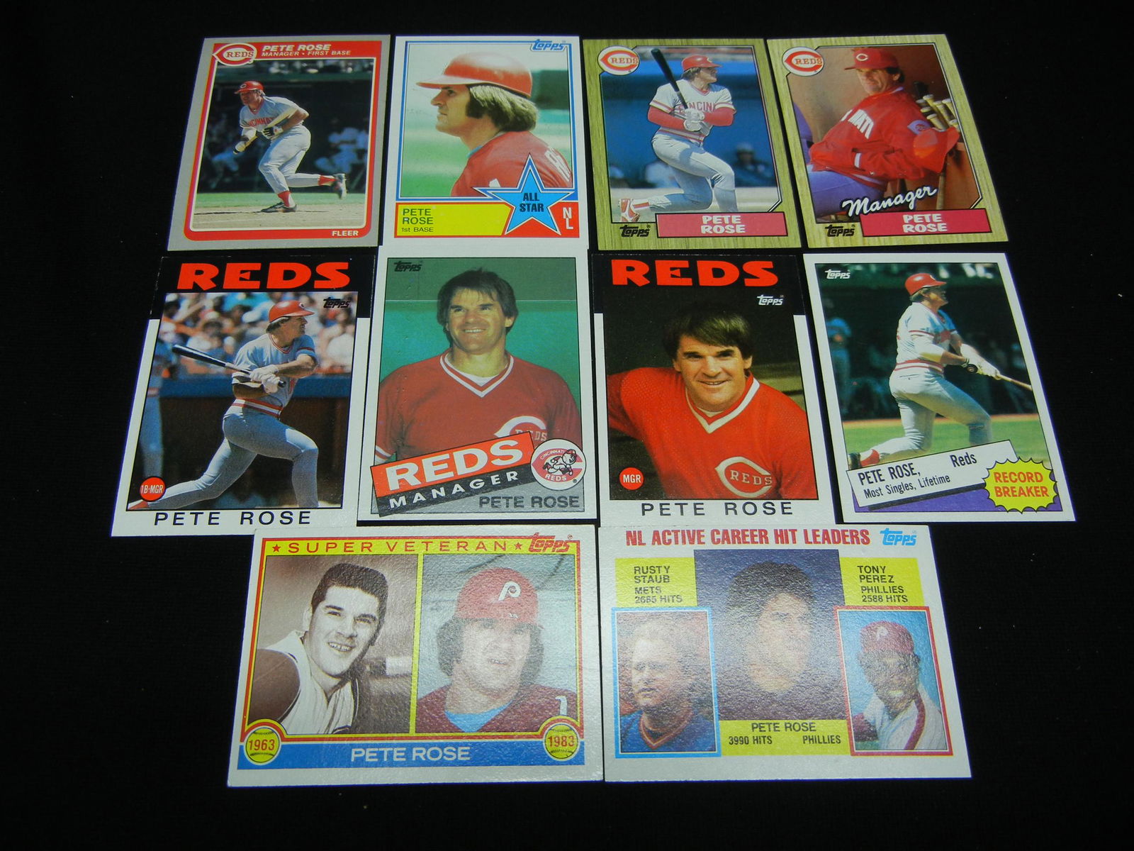 10 Near Mint Pete Rose Baseball Cards (1 of 11)
