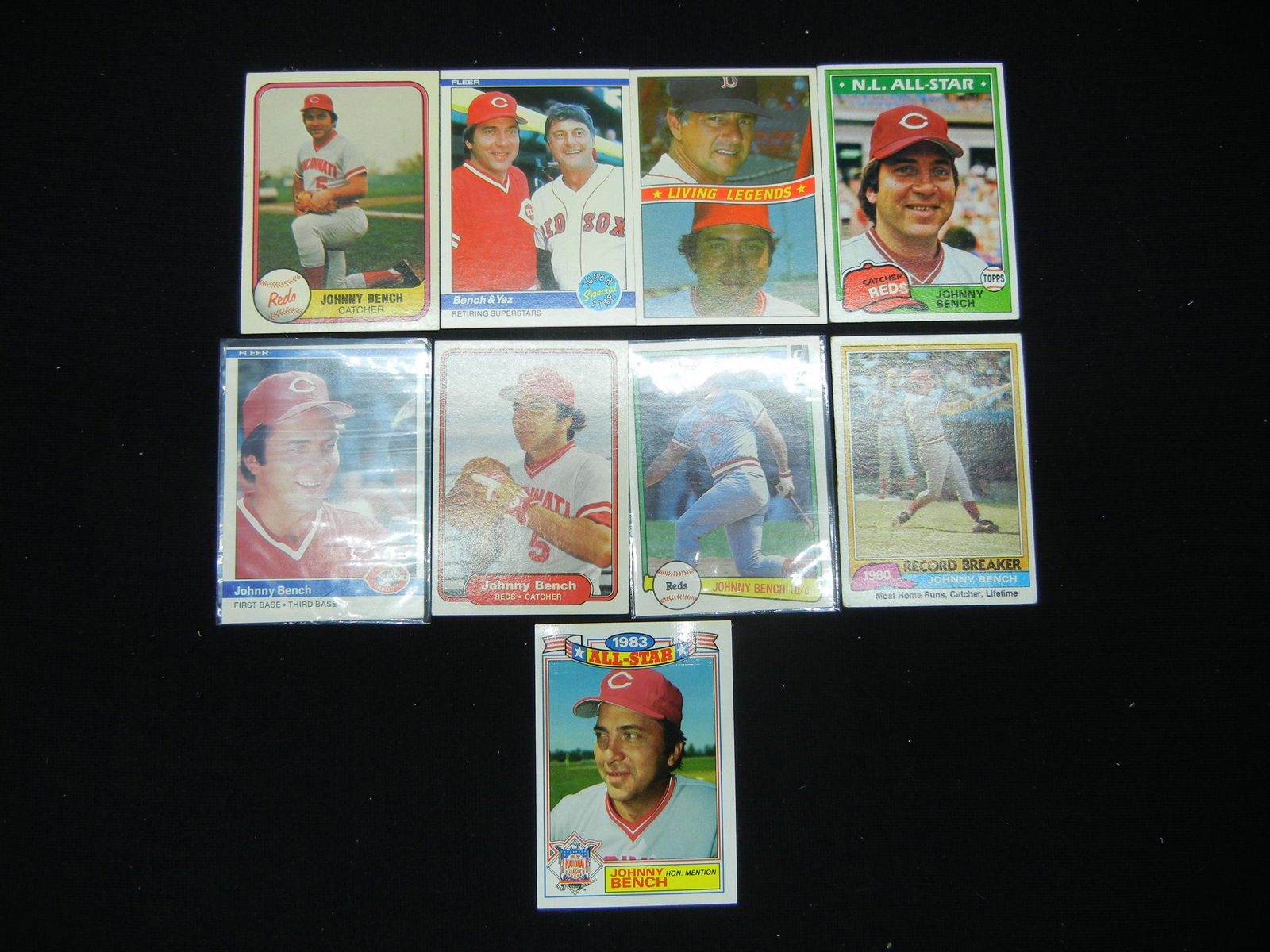 9 Near Mint Johnny Bench Baseball Cards (1 of 11)