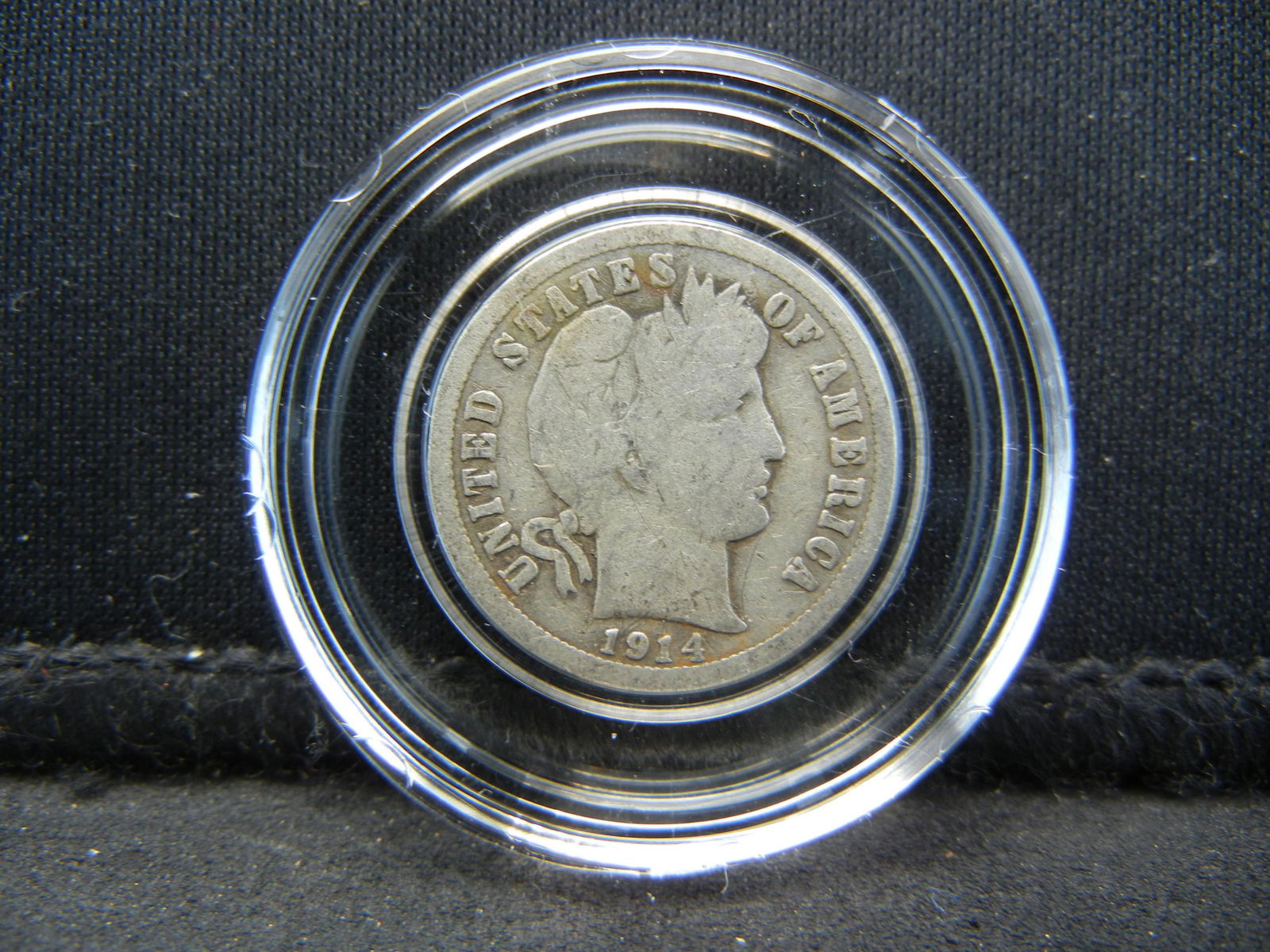 1914 SILVER (90%) BARBER DIME (1 of 2)