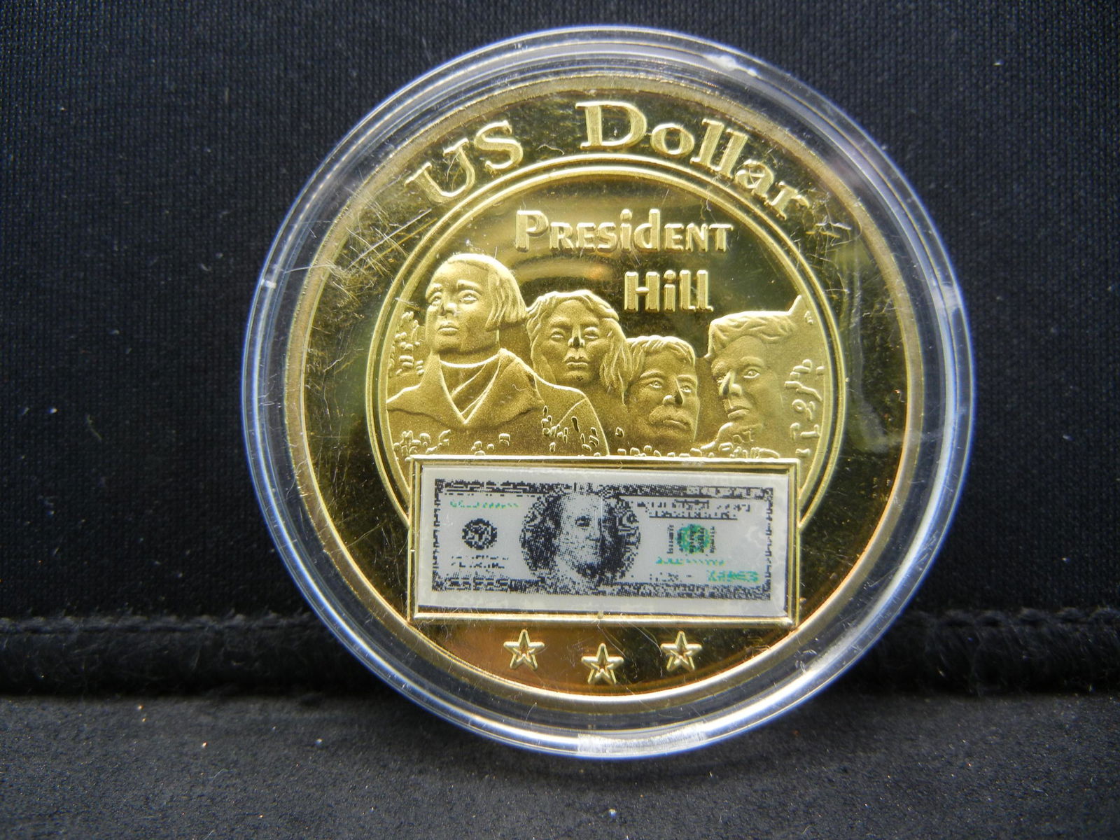 (MOUNT RUSHMORE with $100 DOLLAR BILL IMPRINTED), PROOF (1 of 2)