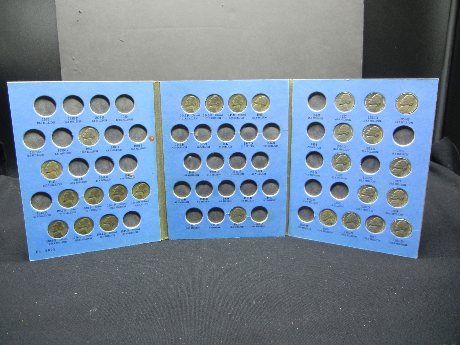 INCOMPLETE Whitman Jefferson Nickel Collection Book, (1 of 7)