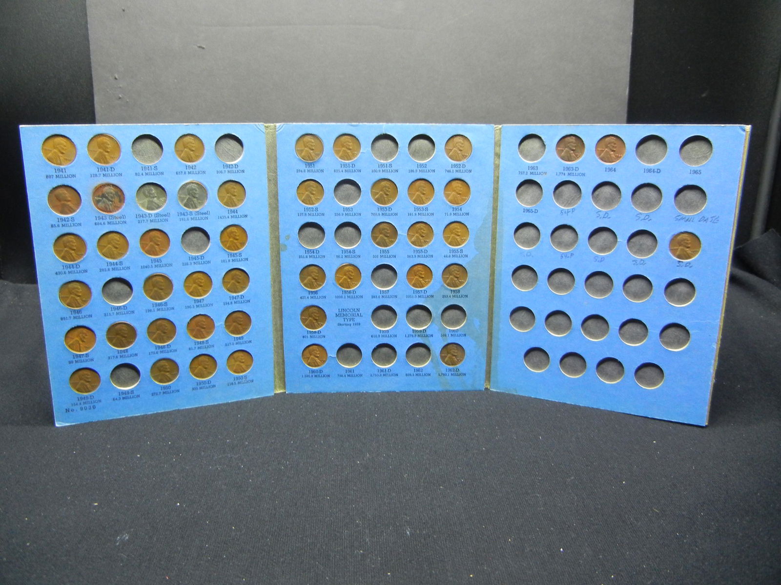 INCOMPLETE Whitman Lincoln Cent Collection Book, (45) (1 of 7)