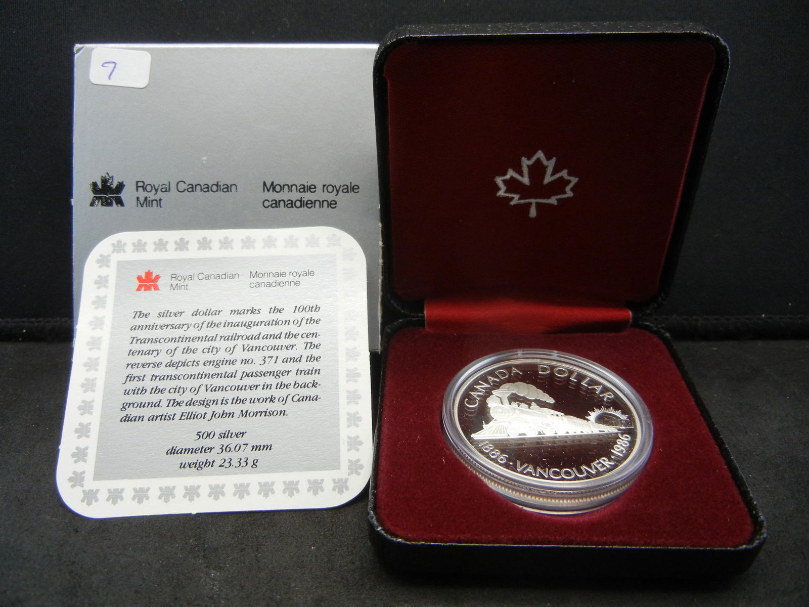 1986 Canada silver commemorative Dollar.  Founding of (1 of 4)