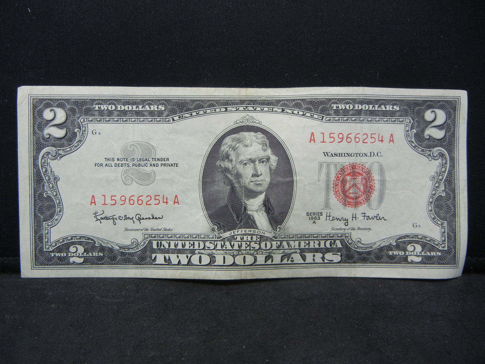 1963 A Red Seal Two Dollar Note (1 of 4)