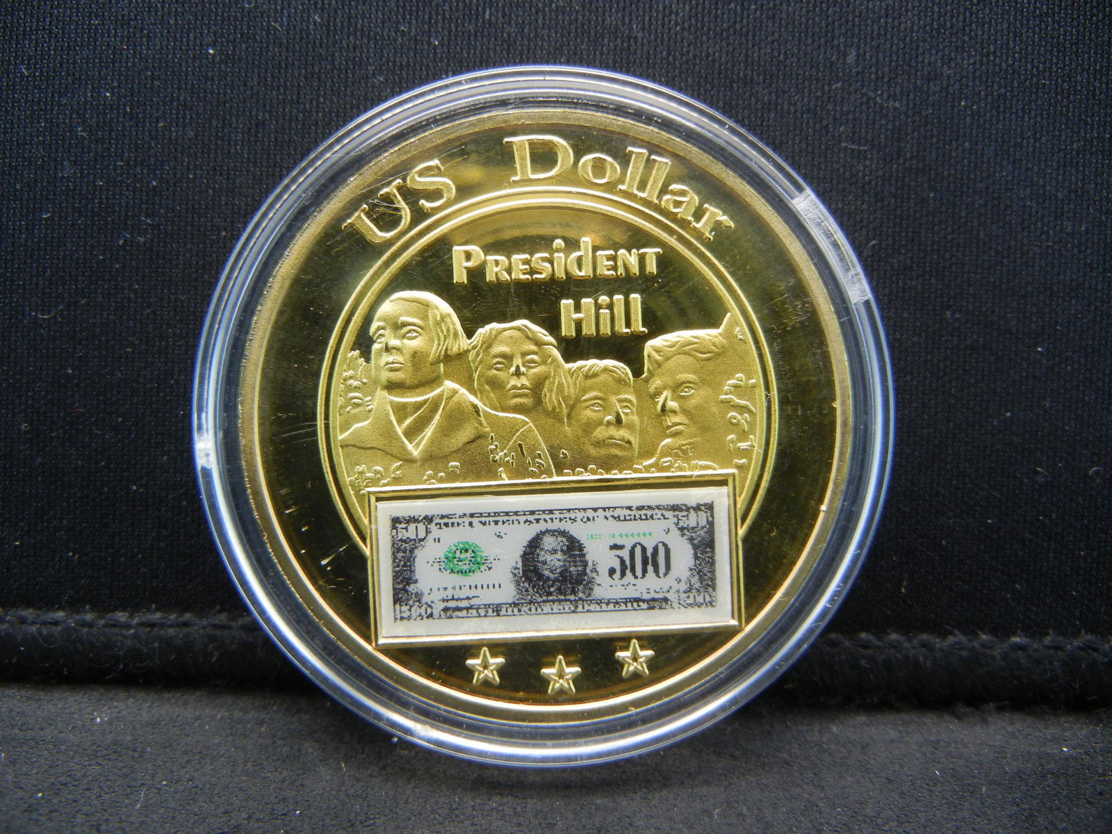 (MOUNT RUSHMORE with $500 DOLLAR BILL IMPRINTED), PROOF (1 of 2)