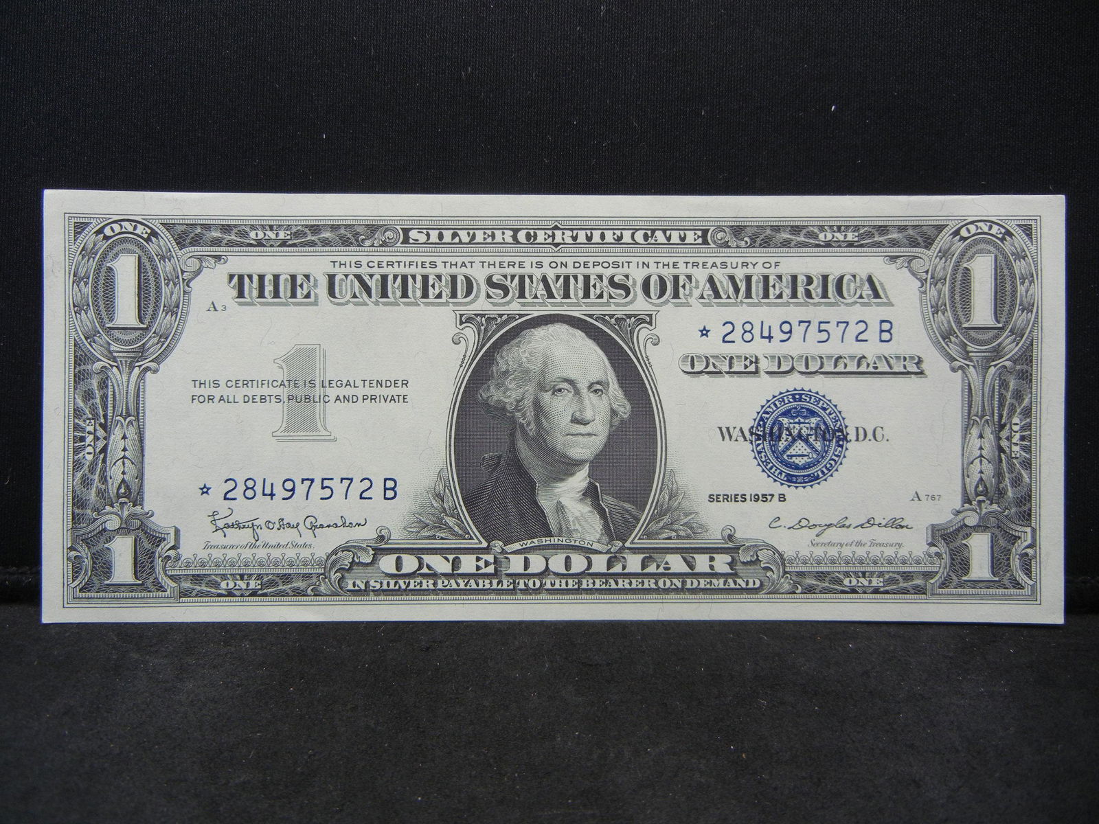 1957 B $1.00 Silver Certificate STAR Note Gem Crisp (1 of 3)