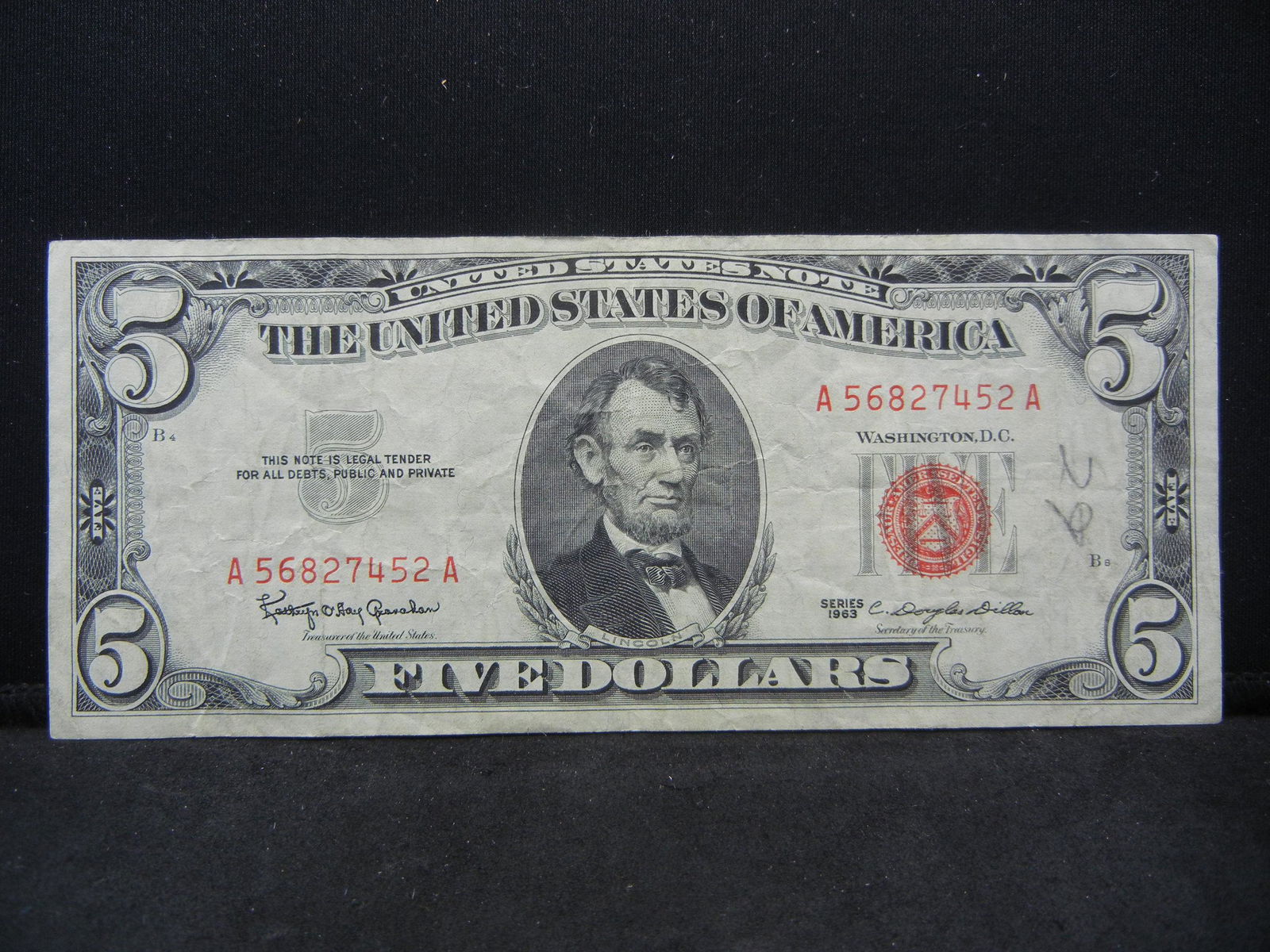 1963 $5.00 Red Seal (1 of 3)