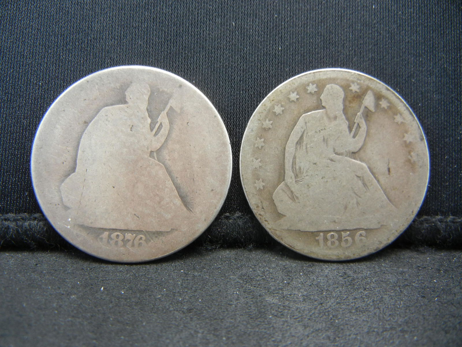 1856O + 1876 Seated Half Dollars (1 of 2)