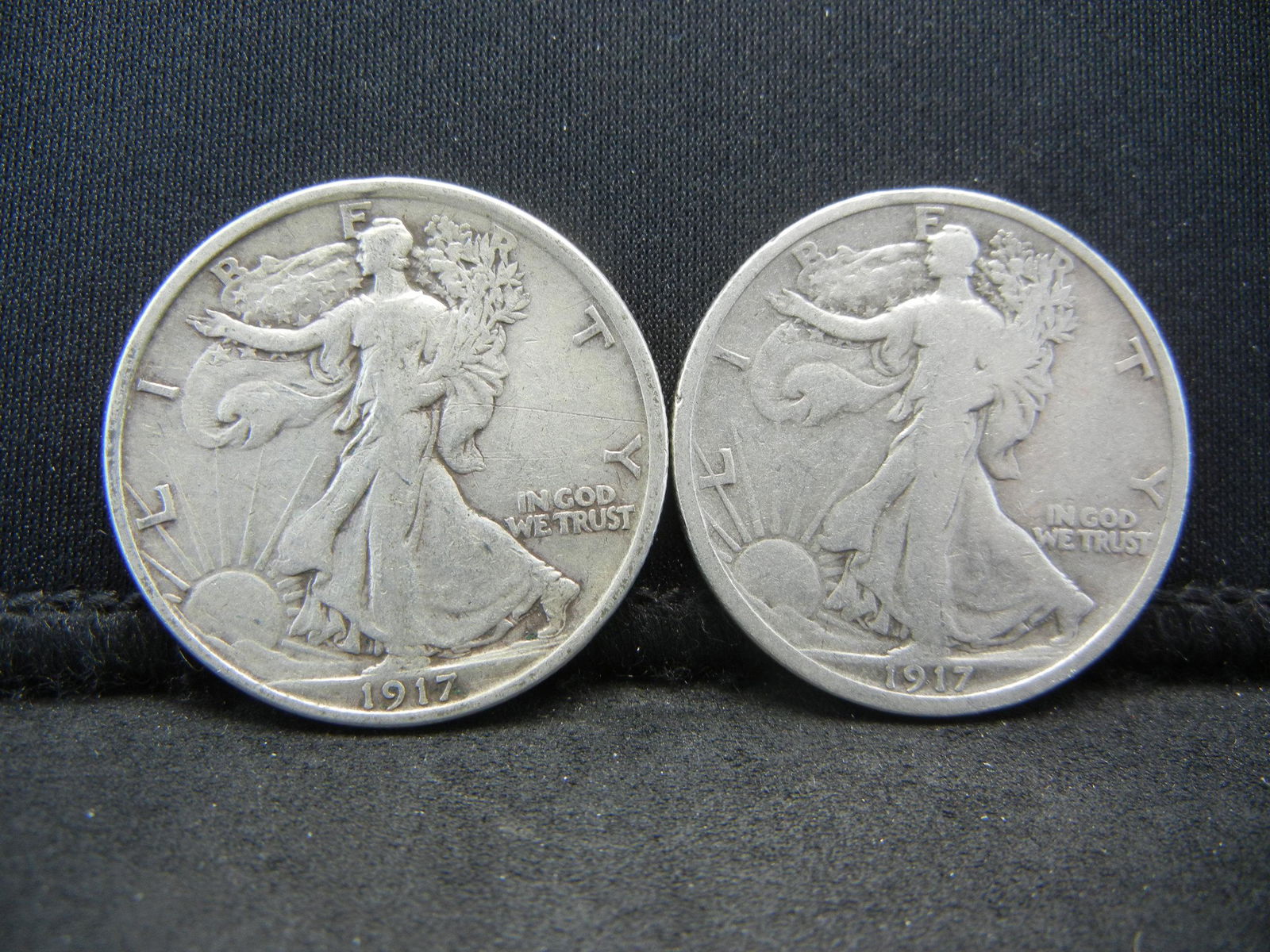 (2) 1917 Walking Liberty Half Dollars (1 of 2)