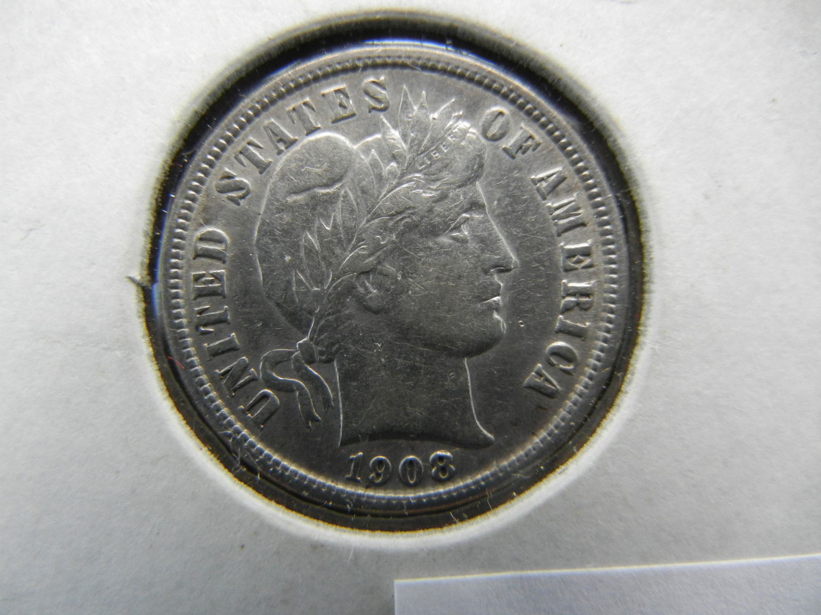 1908 S Barber Dime AU Better Date (1 of 3)