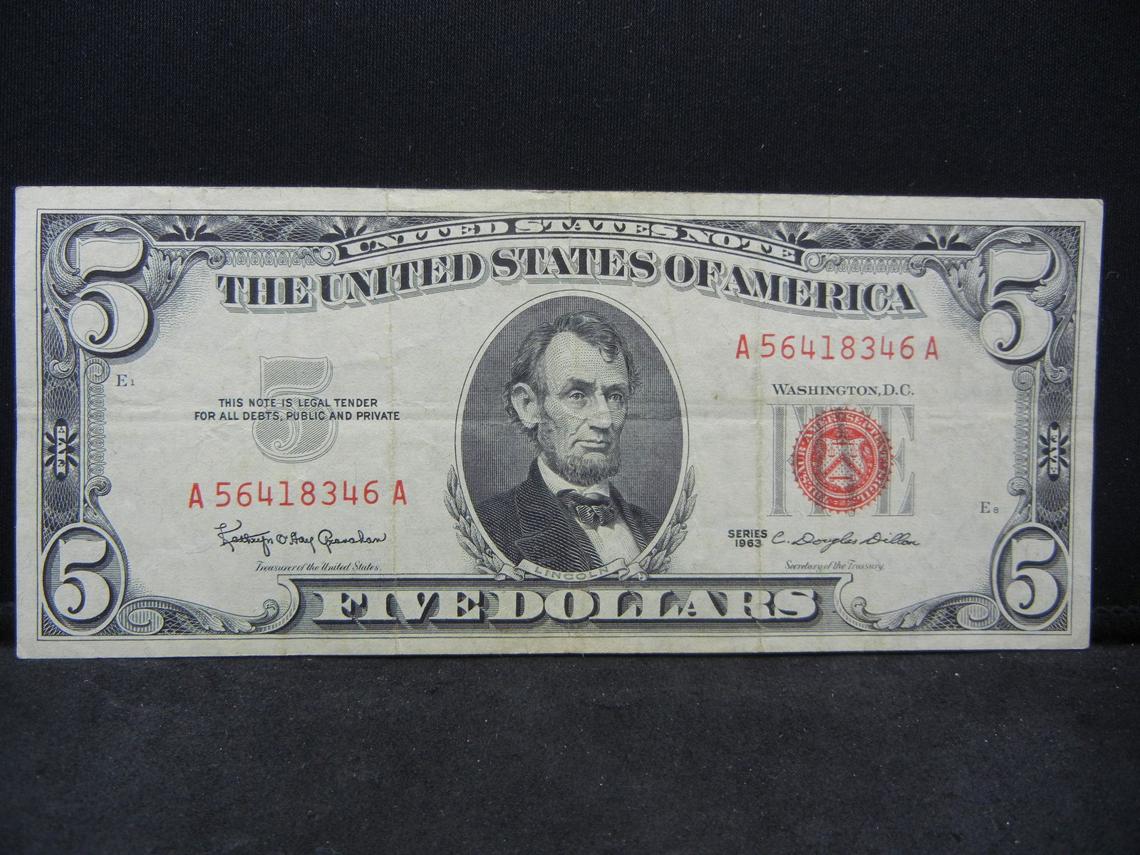 1963 $5.00 Red Seal (1 of 3)