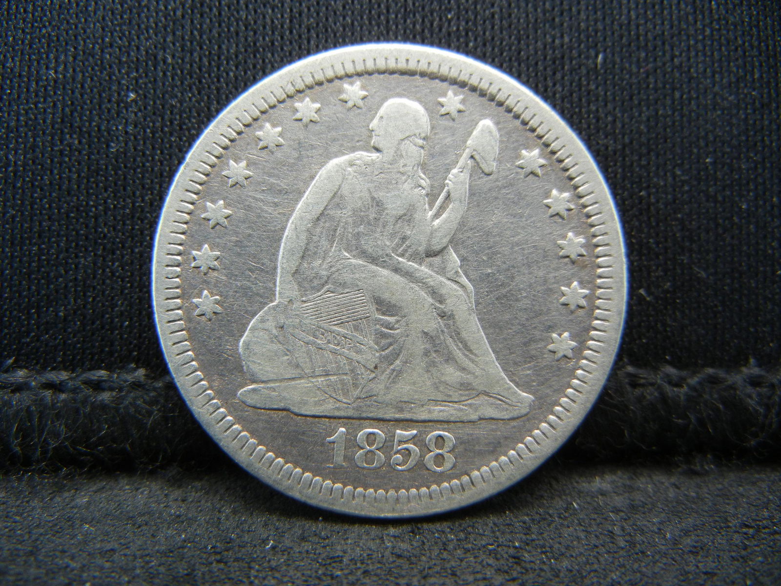 1858 Seated Quarter VF/XF (1 of 2)