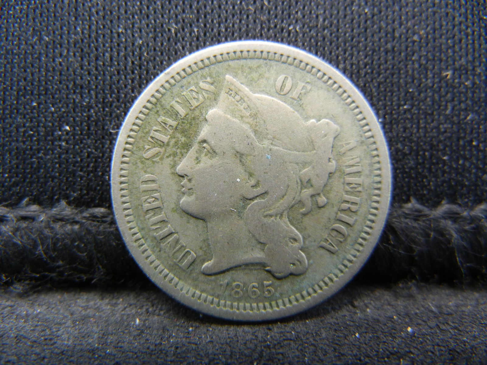 1865 Three Cent Nickel Nice type Coin (1 of 2)