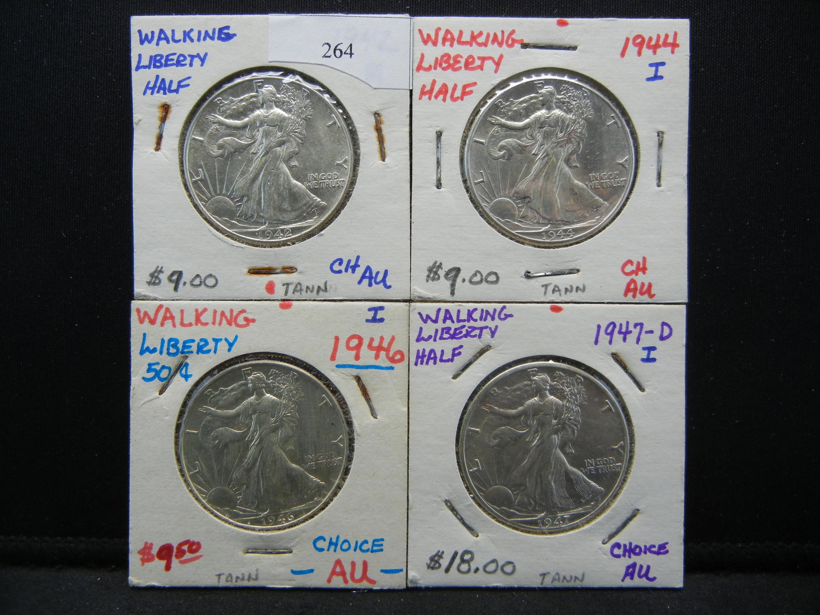 1942,44,46,47d Walkers AU+: 1942,44,46,47d Walkers AU+