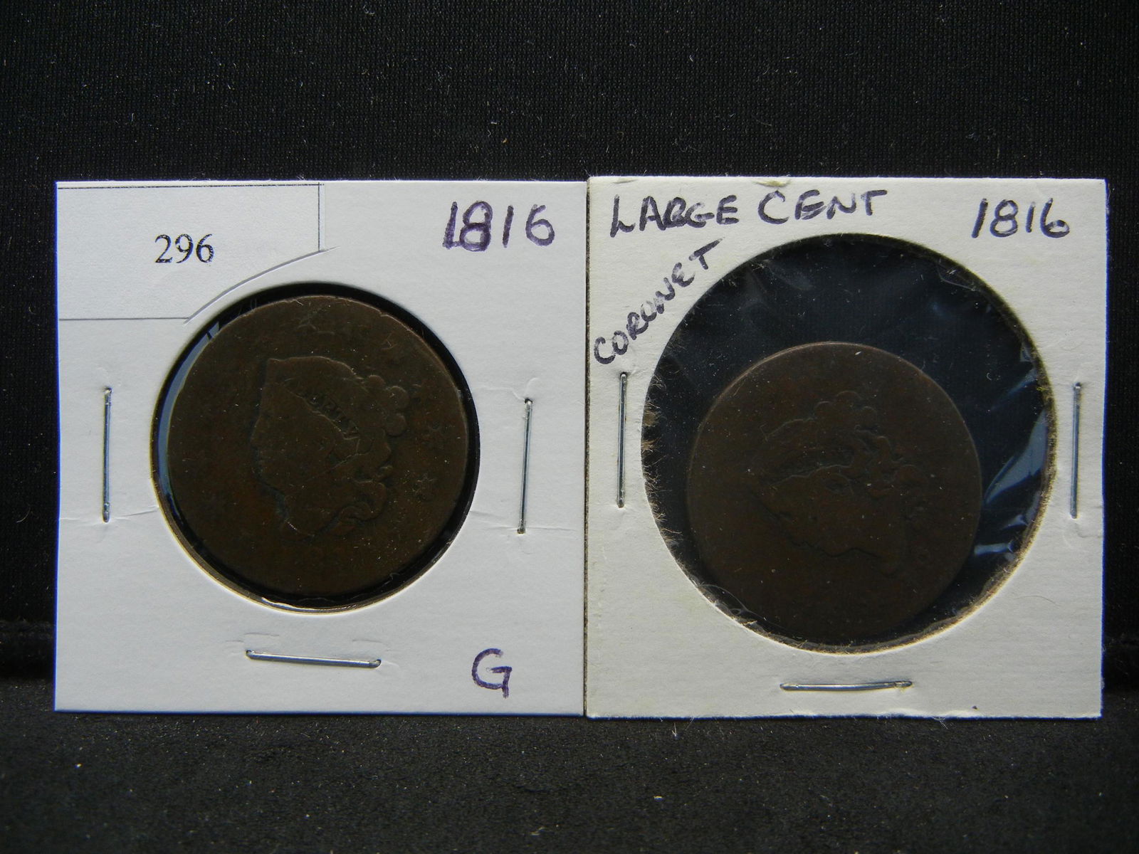 (2) 1816 Large Cents (1 of 5)