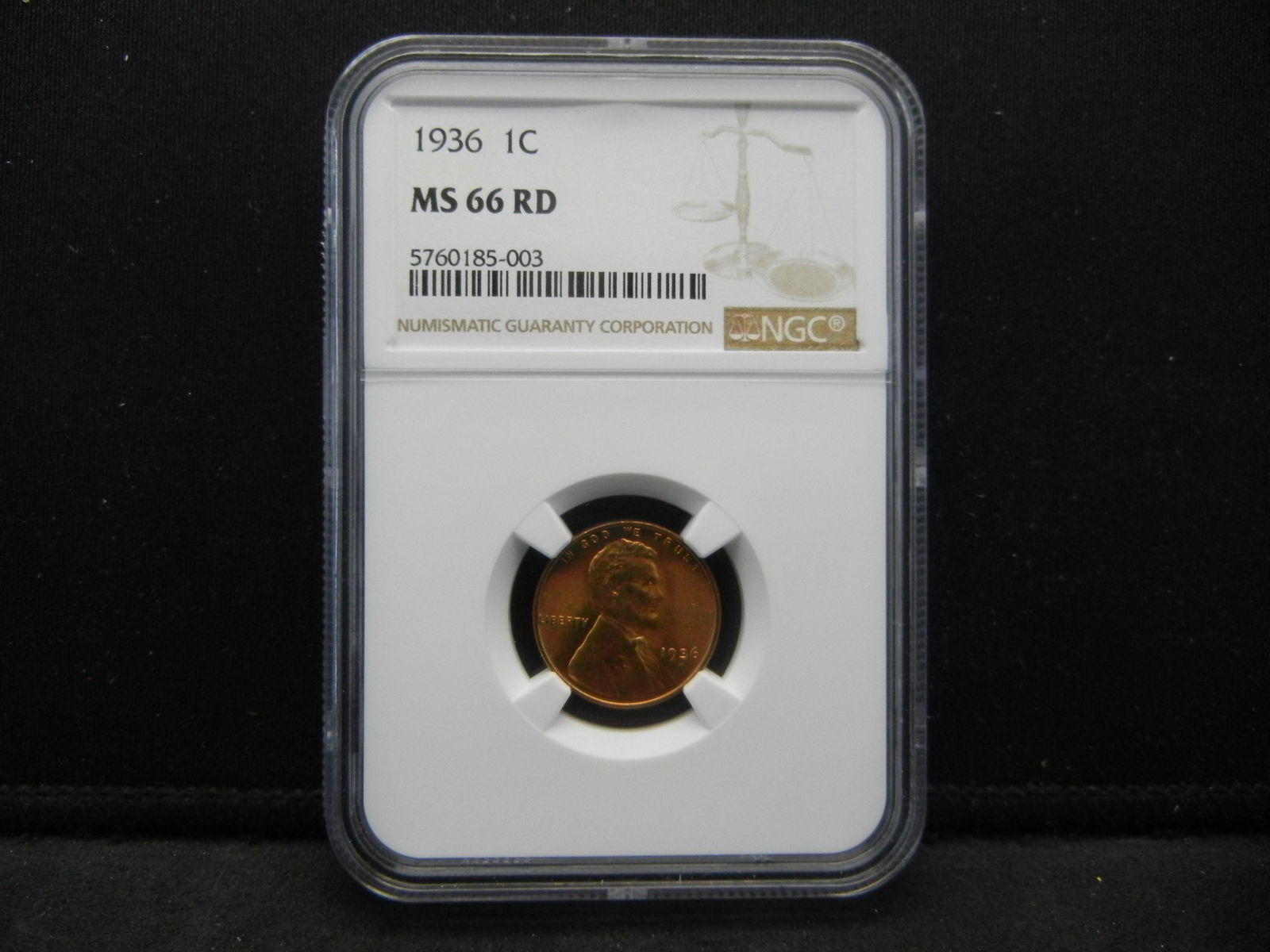 1936 Lincoln Cent NGC MS66RD (1 of 4)