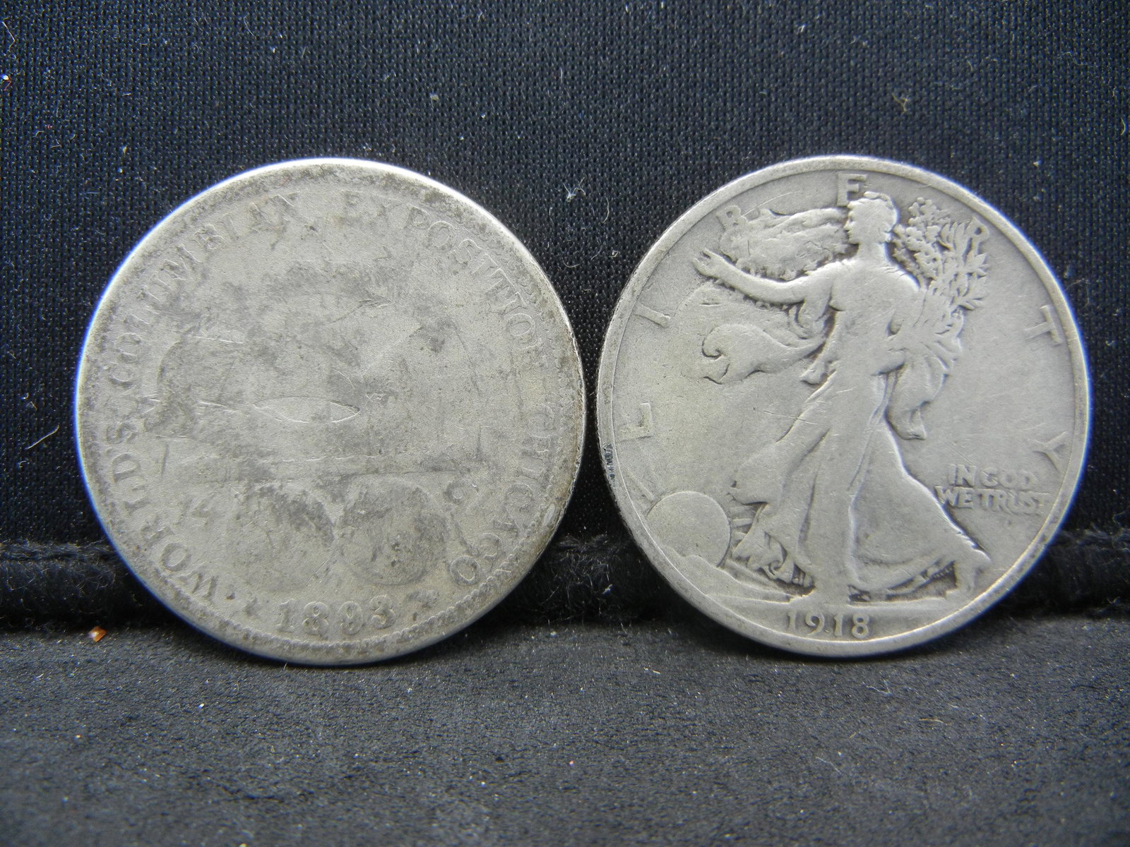 1918 Walker and 1893 Columbian Half Dollar: 1918 Walker and 1893 Columbian Half Dollar