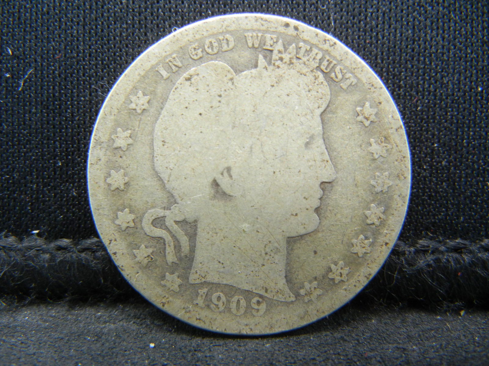 1909-D United States Barber Silver Quarter (1 of 2)
