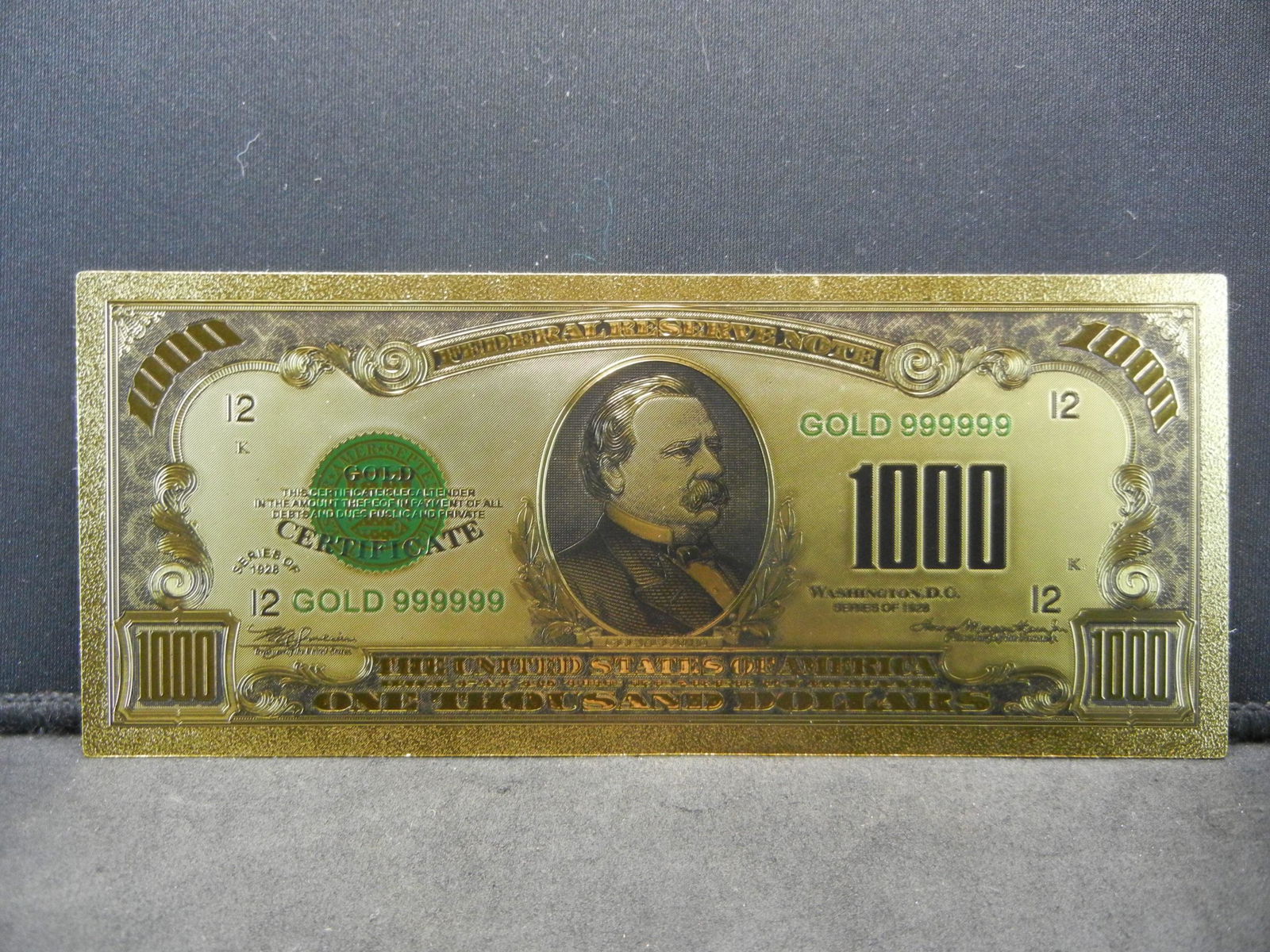 Series 1928 $1000 Gold Certificate Federal Reserve Note (1 of 2)