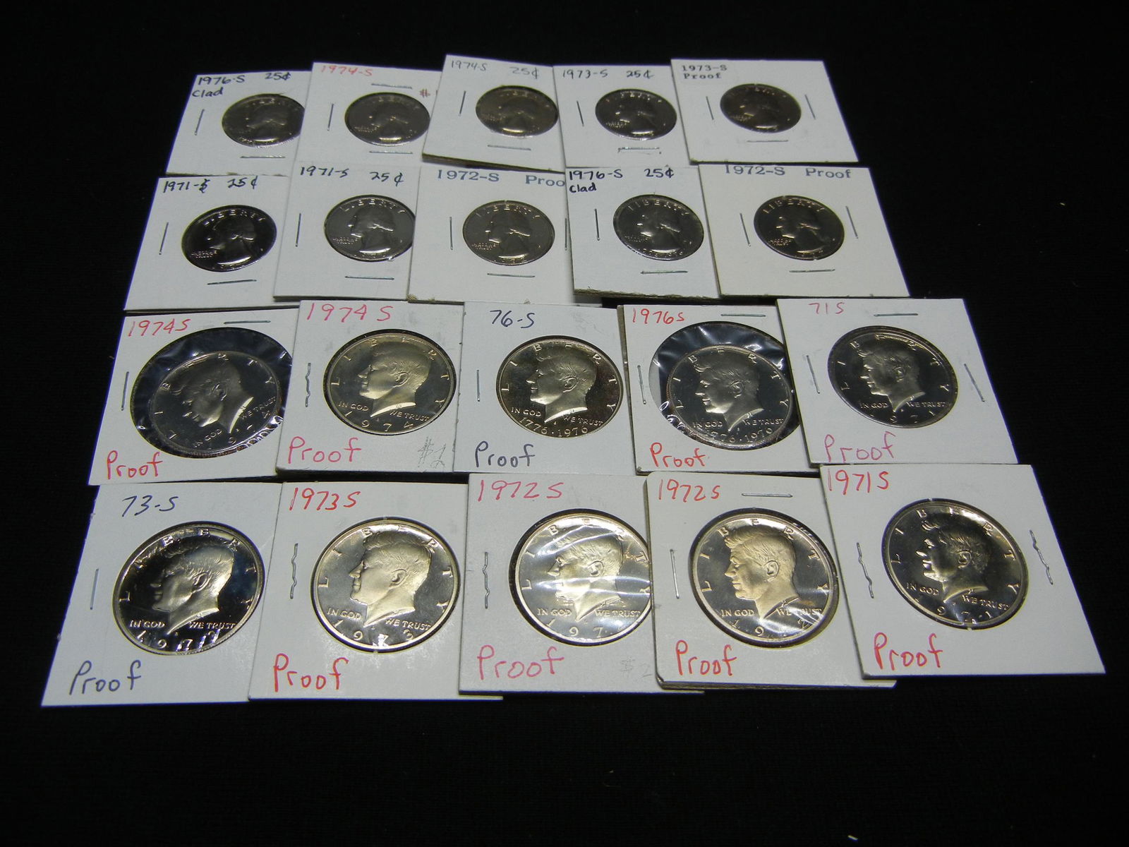 (10) Proof Washington Quarter and (10) Kennedy Half (1 of 5)