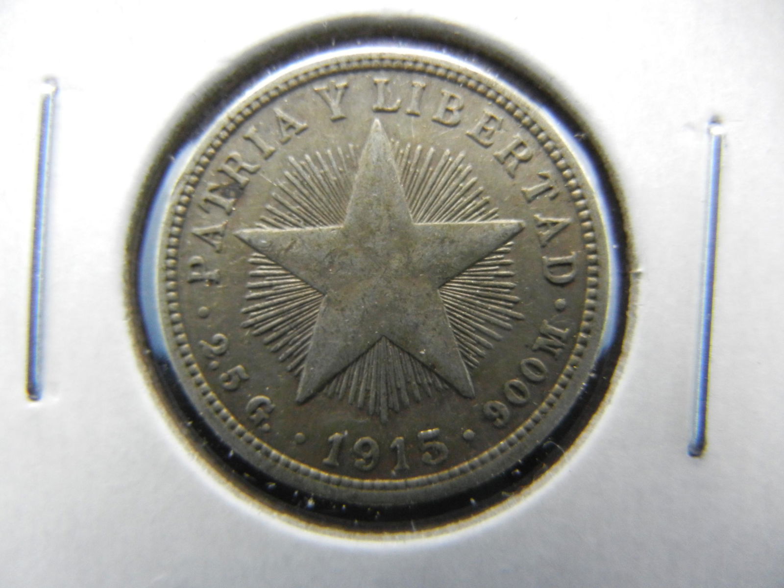 1915 Cuba Silver (10) Centavos. (1 of 3)