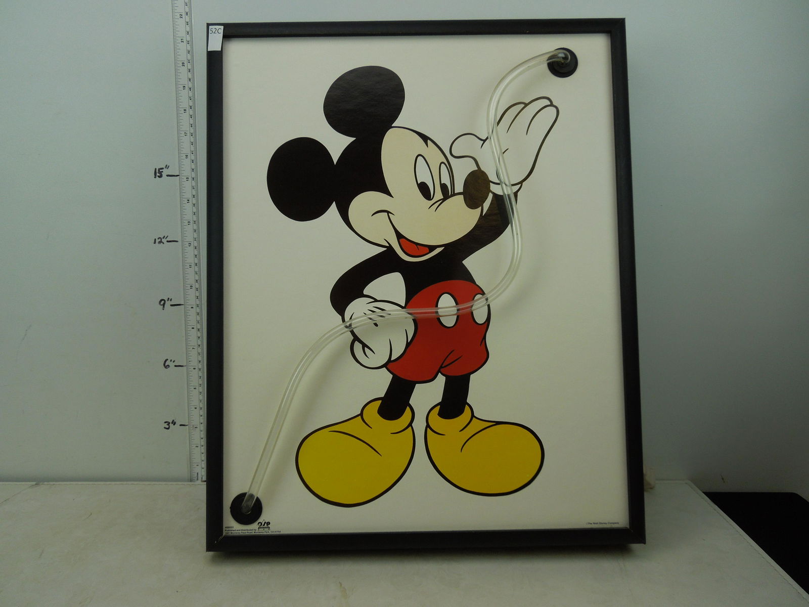 Neon Mickey Mouse Sign Does Work Approx. 17" X 21 (1 of 2)