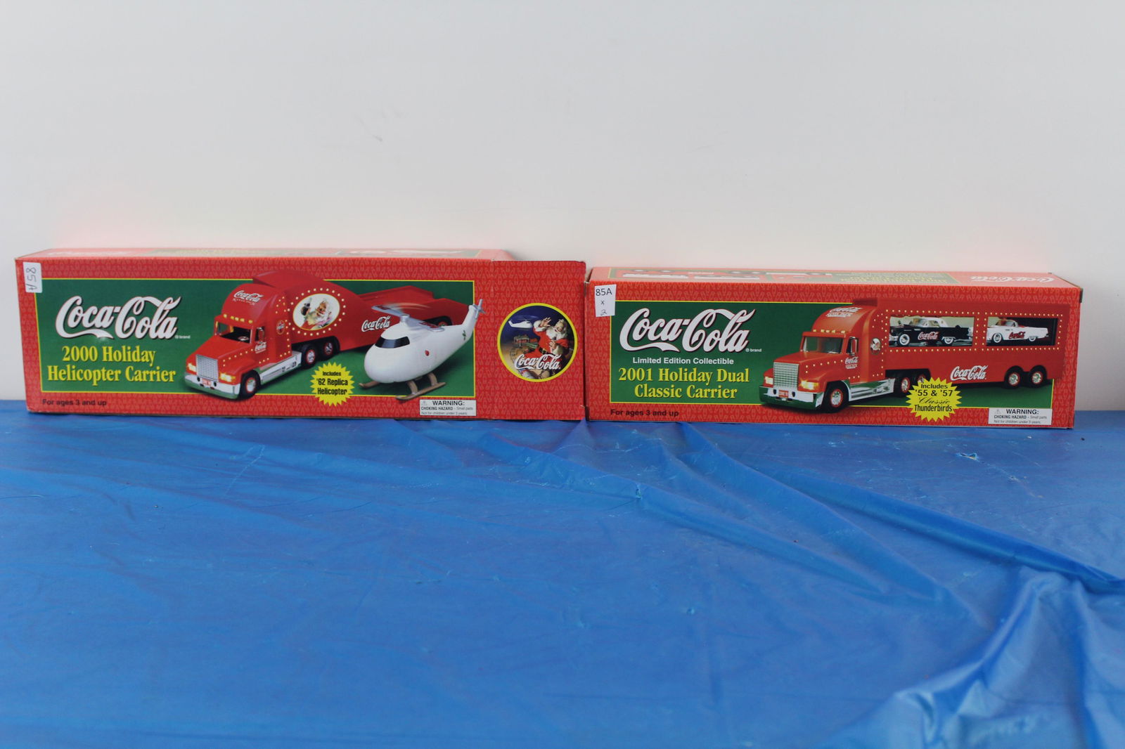 (2) Coca-Cola Toy Semi Trucks, One With '55 '57 (1 of 5)