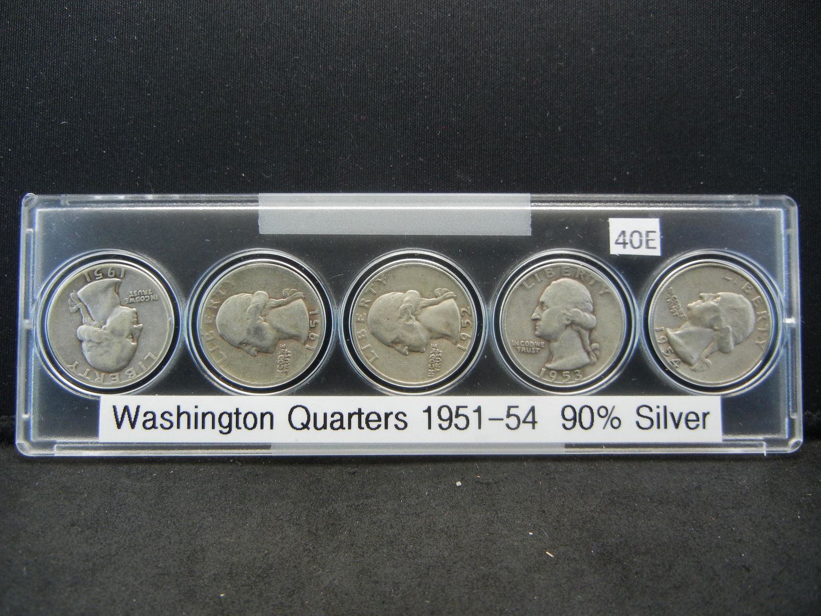 (5) Washington Quarters, 1951-1954, 90% Silver (1 of 2)