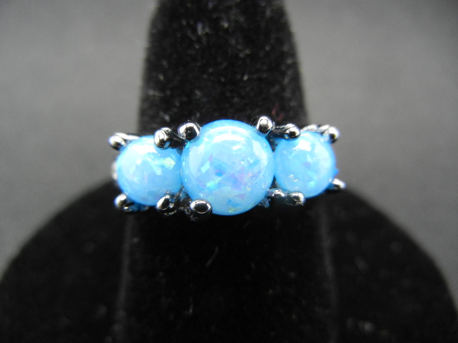 Blue Gem Ring, Fashion Jewelry Size 6 1/2 (1 of 3)