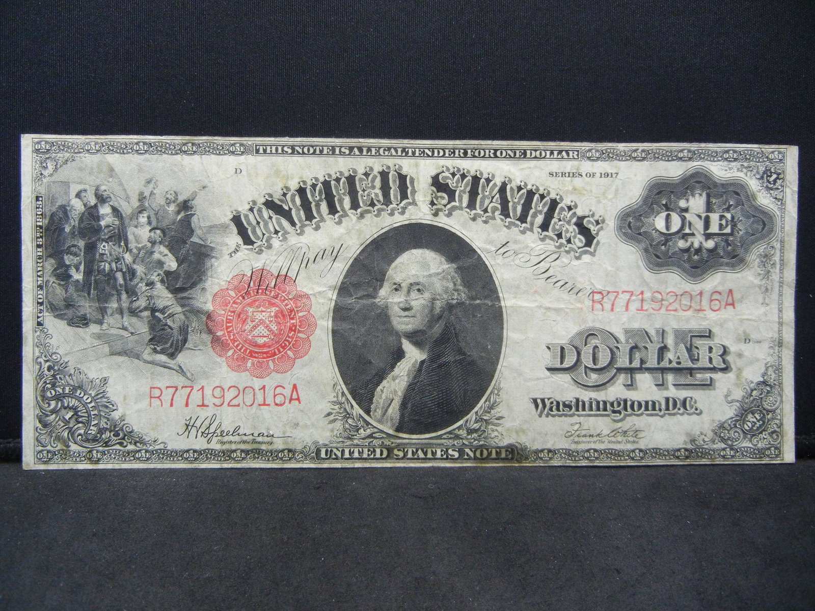 Series 1917 $1 US Bank Note (1 of 4)