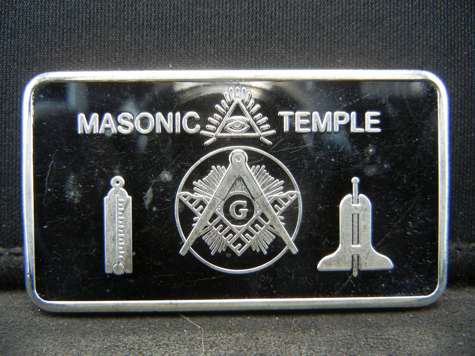 Clad Masonic Temple 1oz 100 Mills .999 Fine Silver Clad (1 of 2)