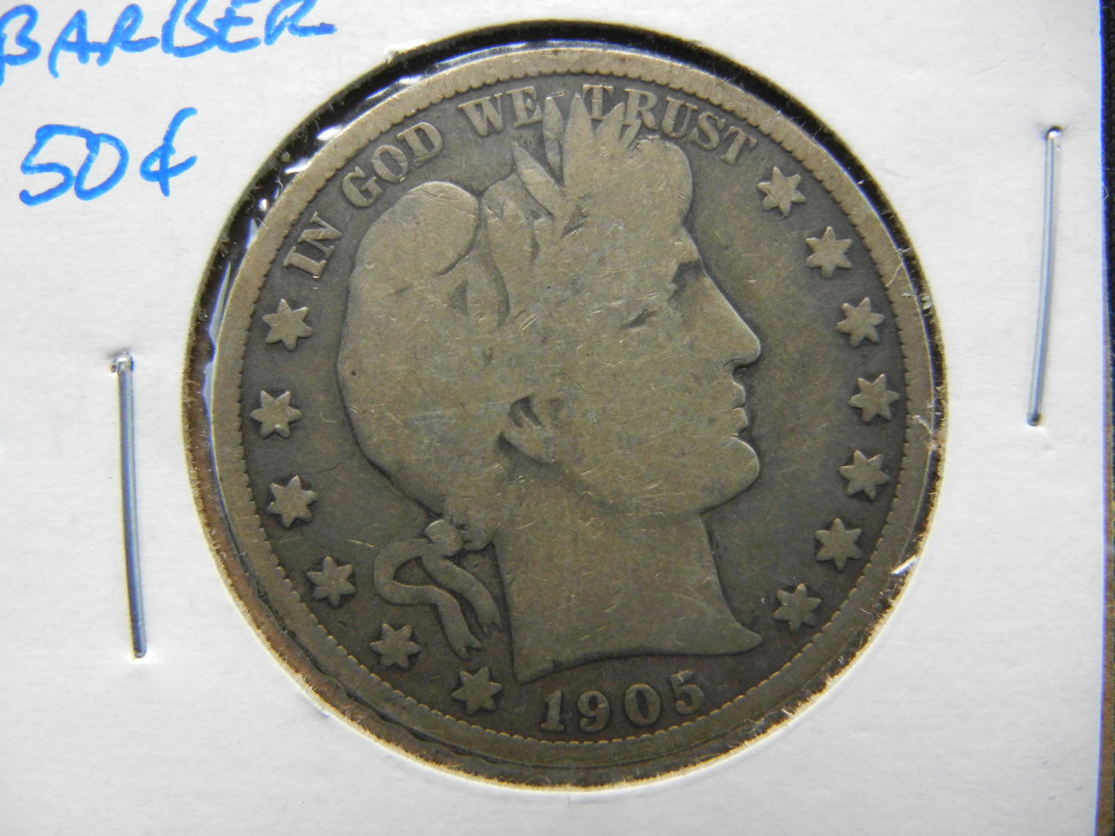 1905-S Barber 50c.  VG. (1 of 3)