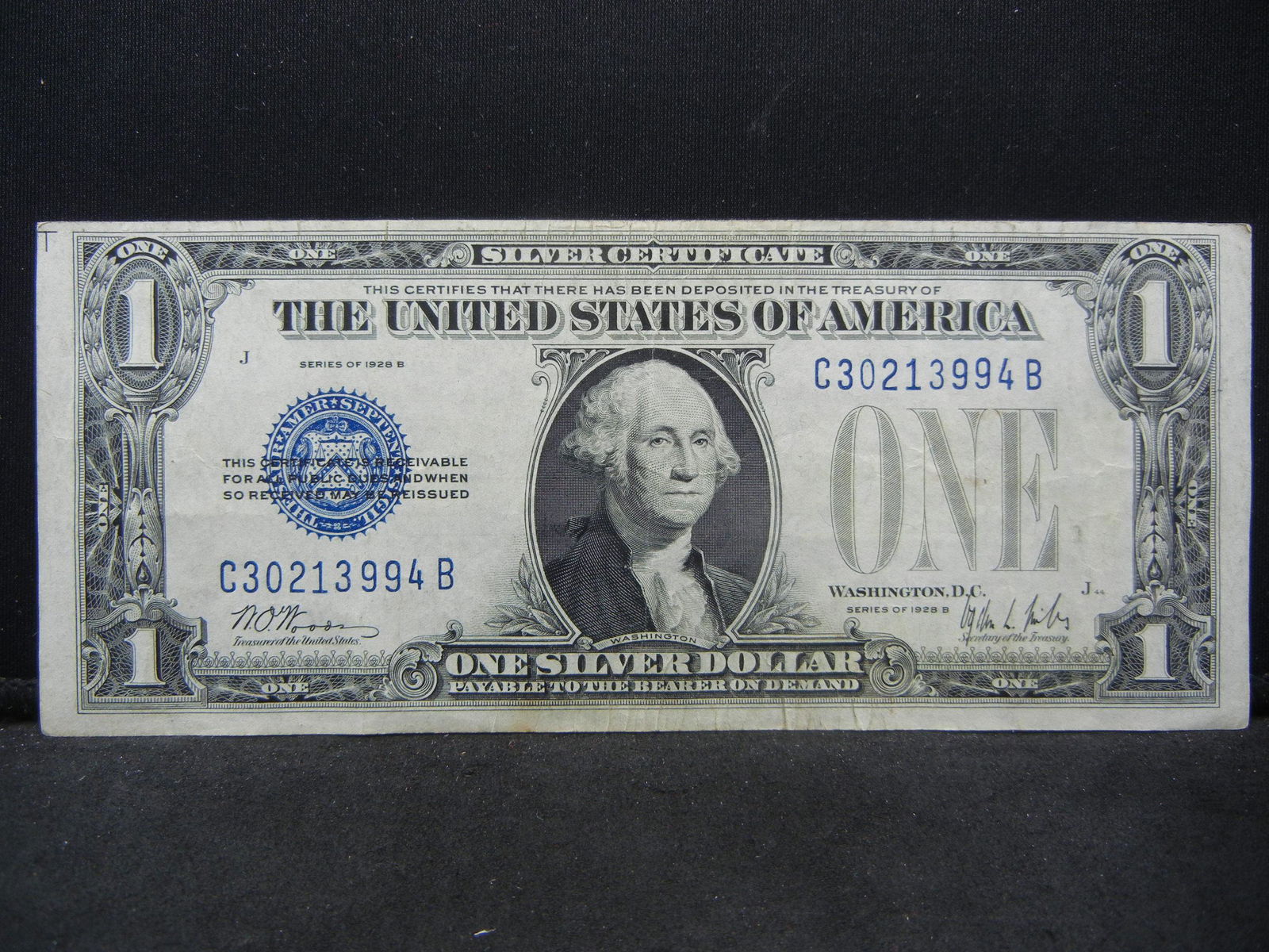 1928 B One Dollar Silver Certificate Funnyback (1 of 3)