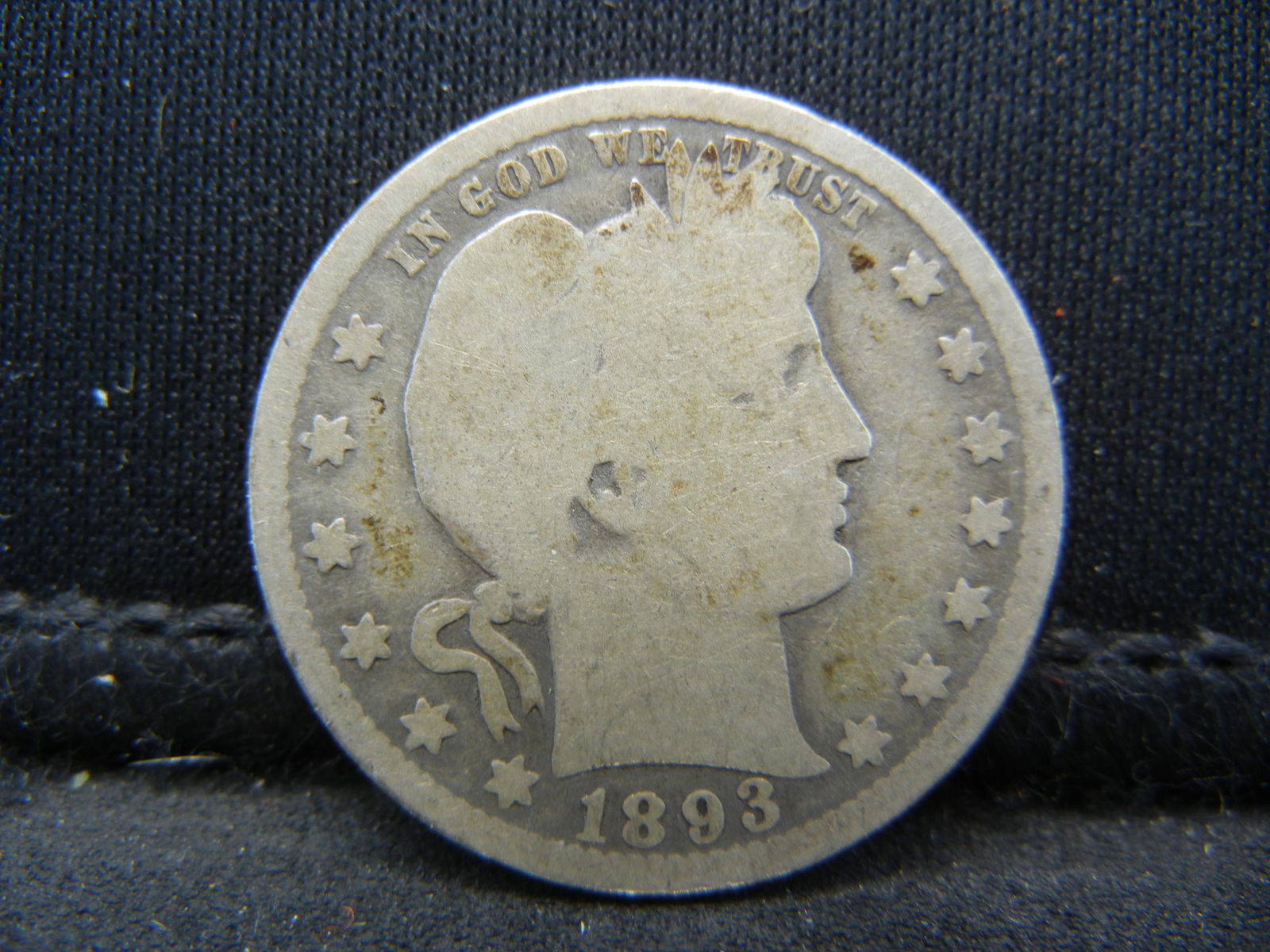 1893-O Barber Quarter. Better year coin (1 of 2)