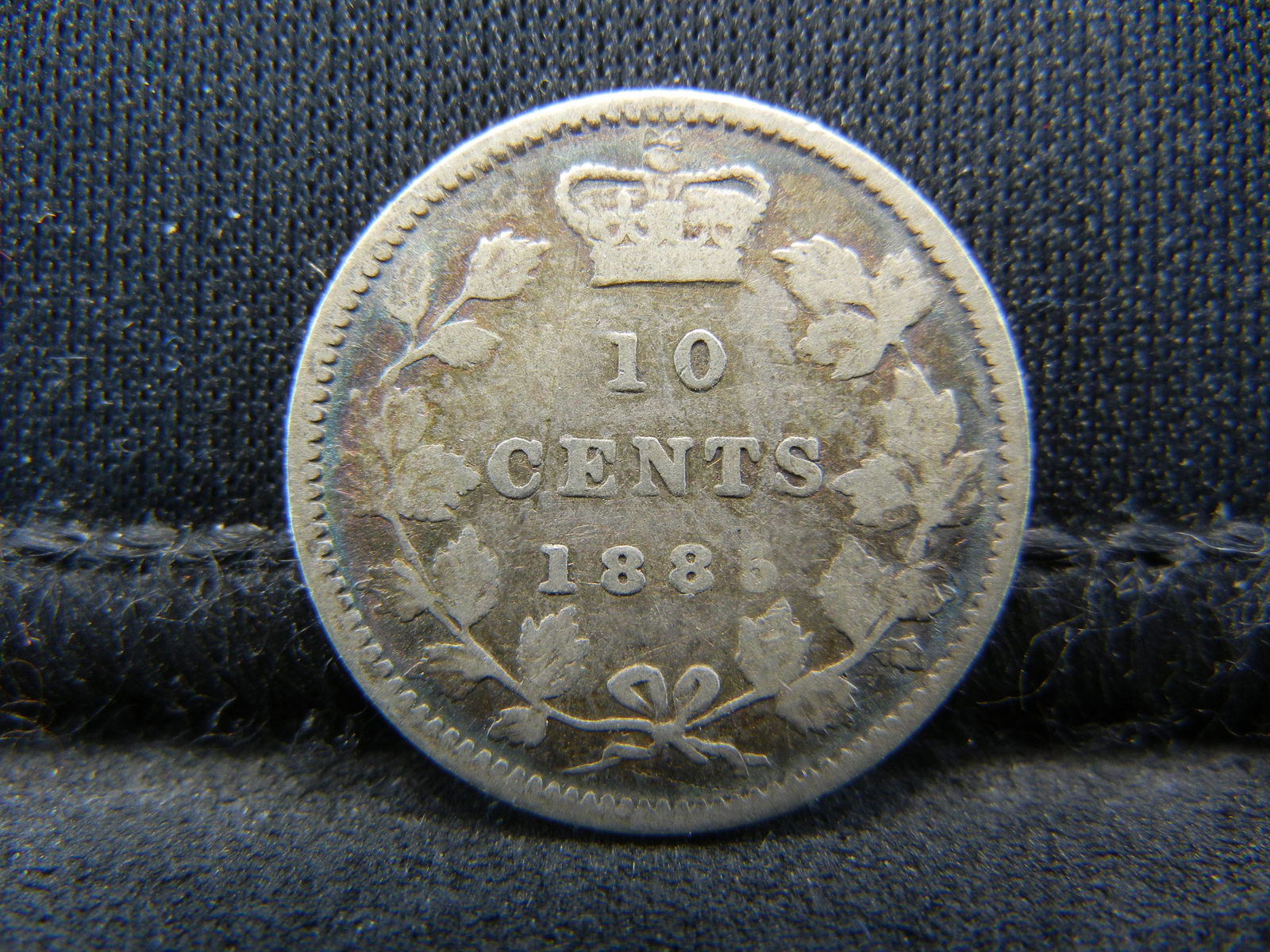 1885 Canada 10 Cents 92.5% Sterling Silver Coin.  Coin (1 of 2)